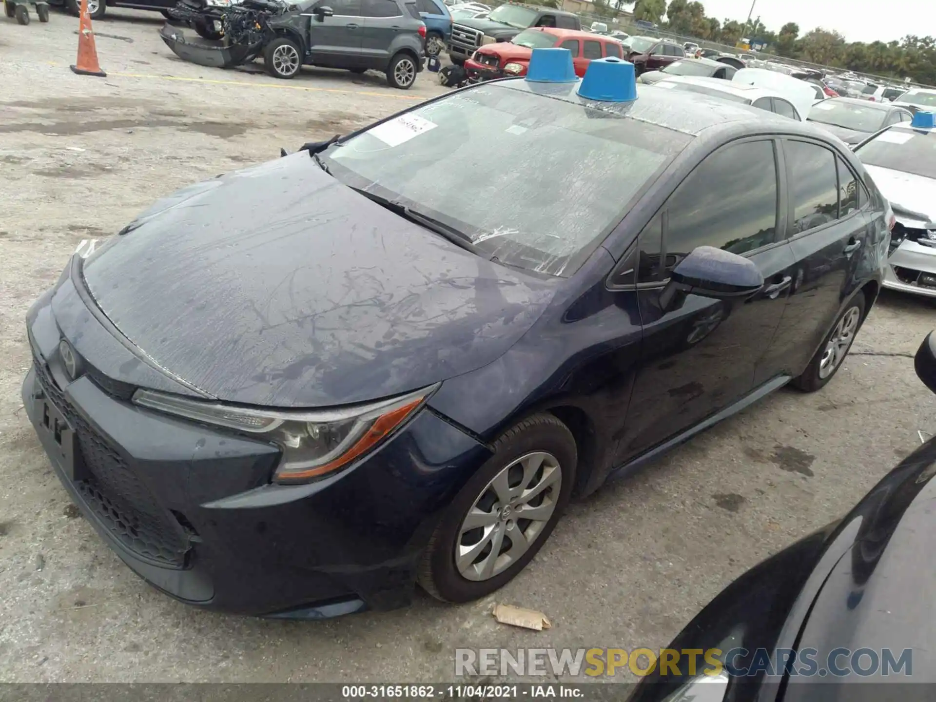 2 Photograph of a damaged car JTDEPRAE8LJ039496 TOYOTA COROLLA 2020