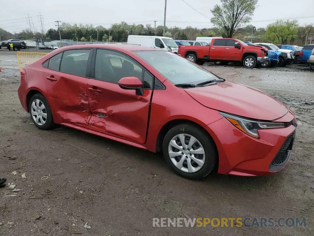 4 Photograph of a damaged car JTDEPRAE8LJ039725 TOYOTA COROLLA 2020