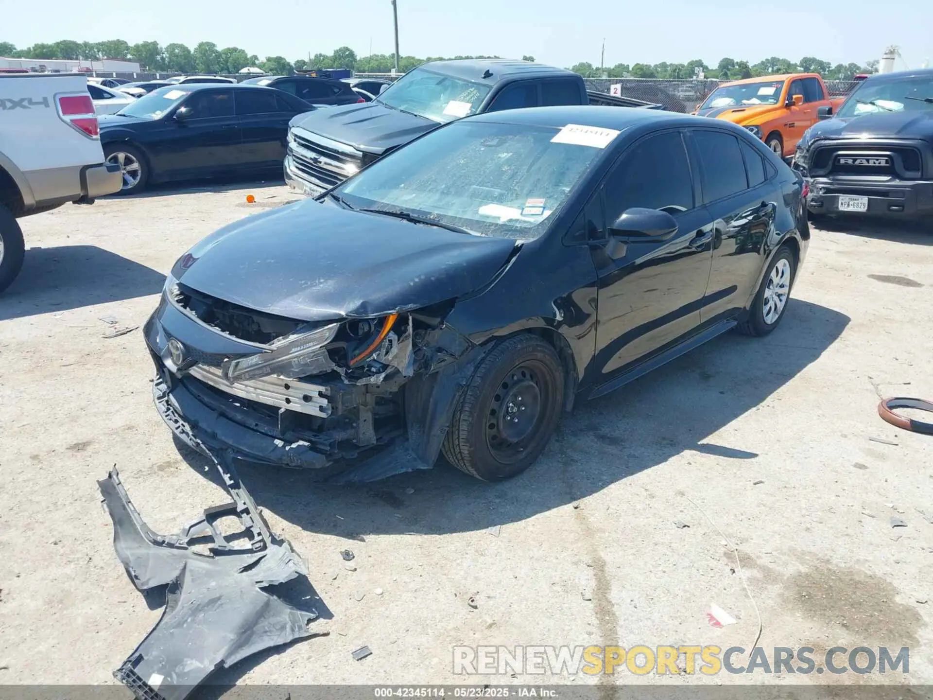 2 Photograph of a damaged car JTDEPRAE8LJ040907 TOYOTA COROLLA 2020