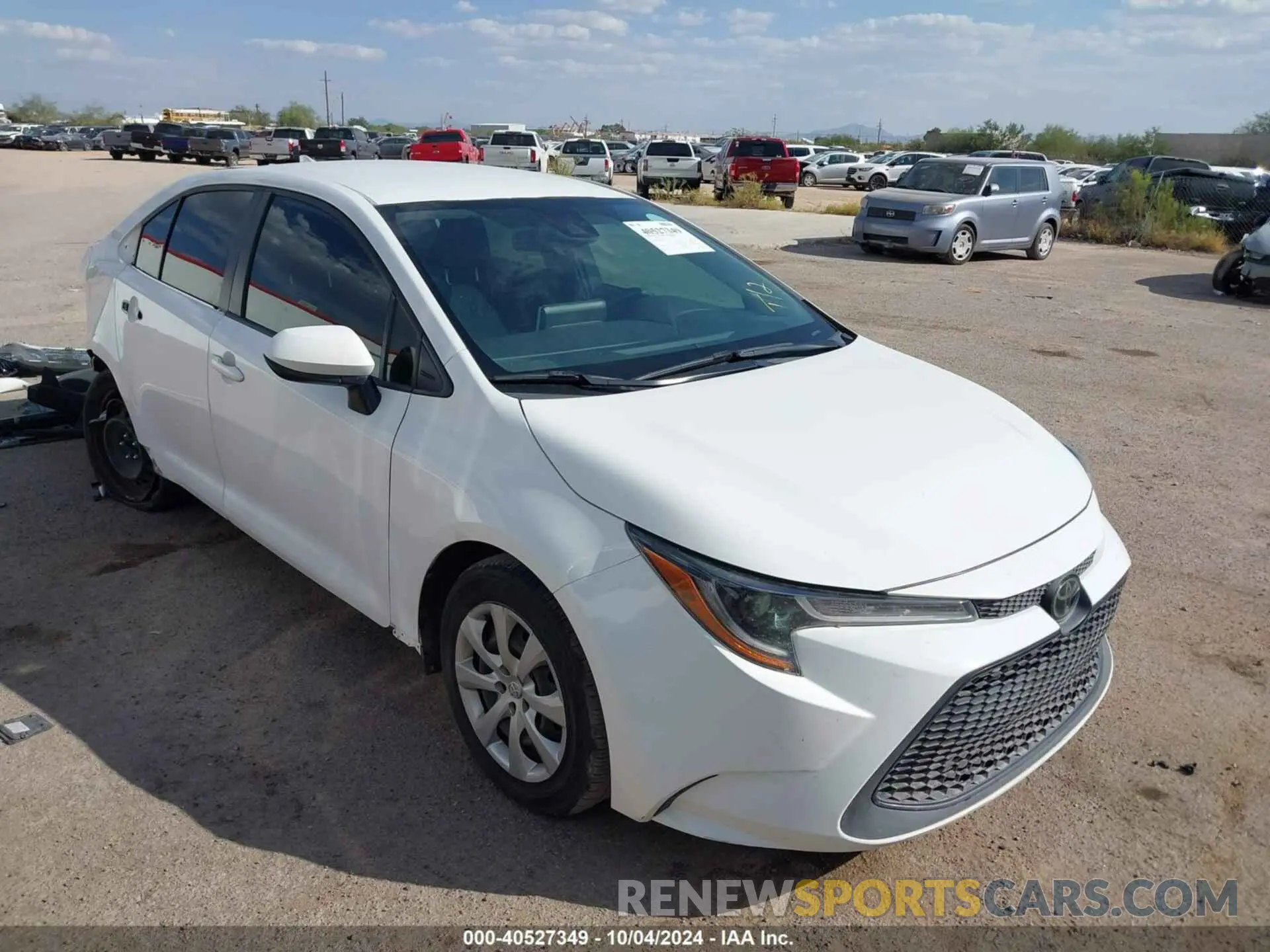 1 Photograph of a damaged car JTDEPRAE8LJ042642 TOYOTA COROLLA 2020