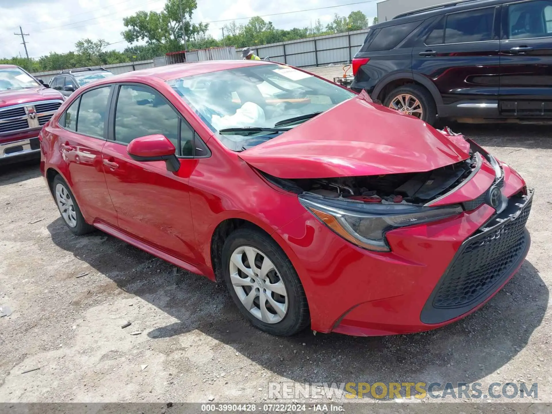 1 Photograph of a damaged car JTDEPRAE8LJ045573 TOYOTA COROLLA 2020