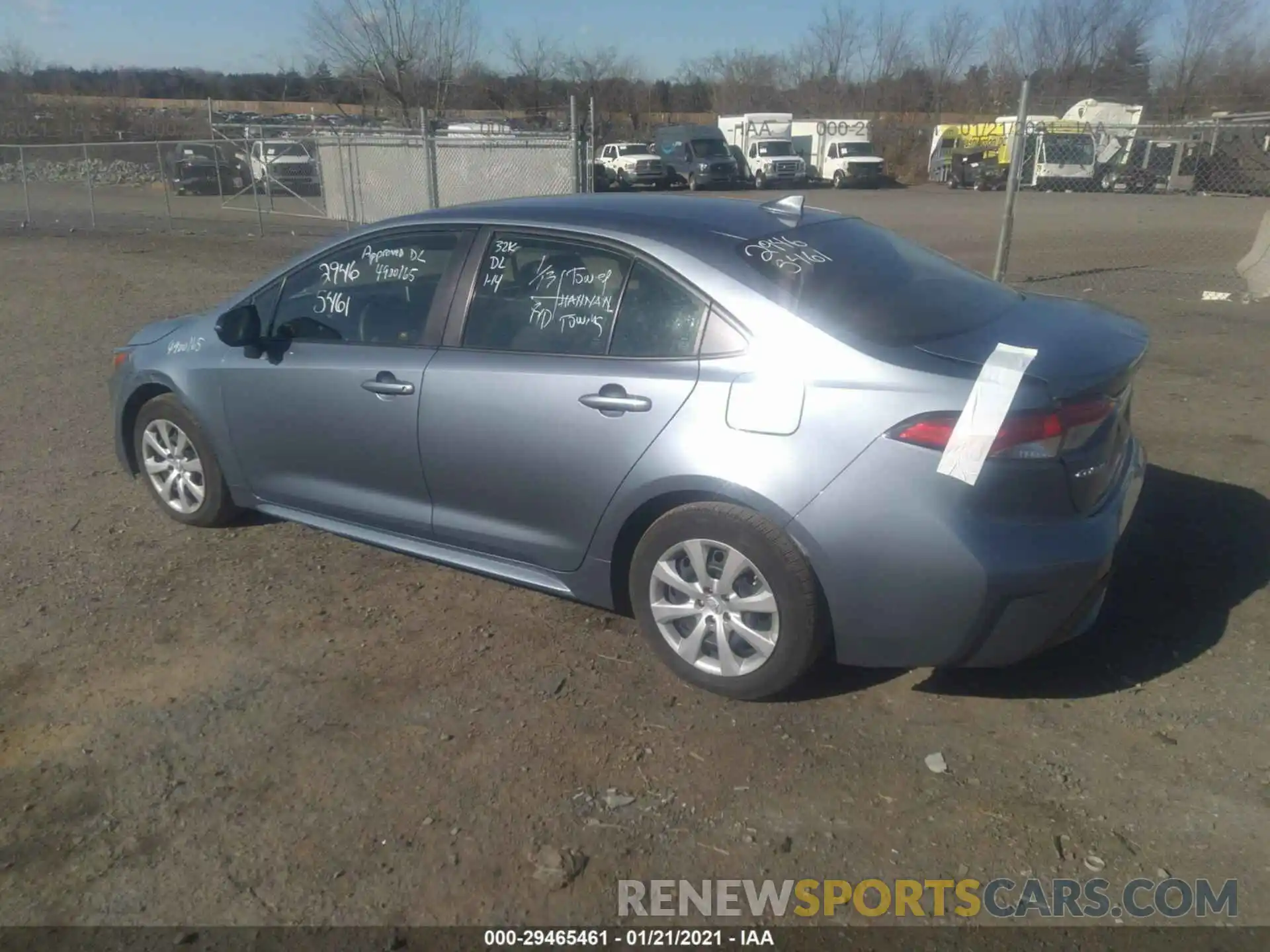 3 Photograph of a damaged car JTDEPRAE8LJ045816 TOYOTA COROLLA 2020