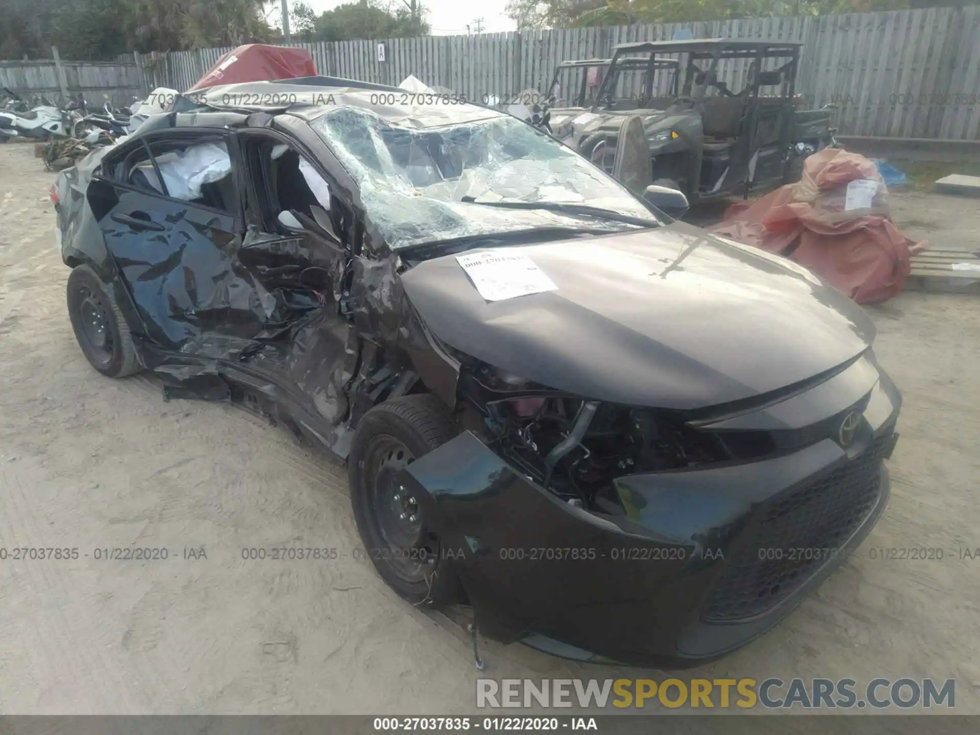 1 Photograph of a damaged car JTDEPRAE8LJ048053 TOYOTA COROLLA 2020