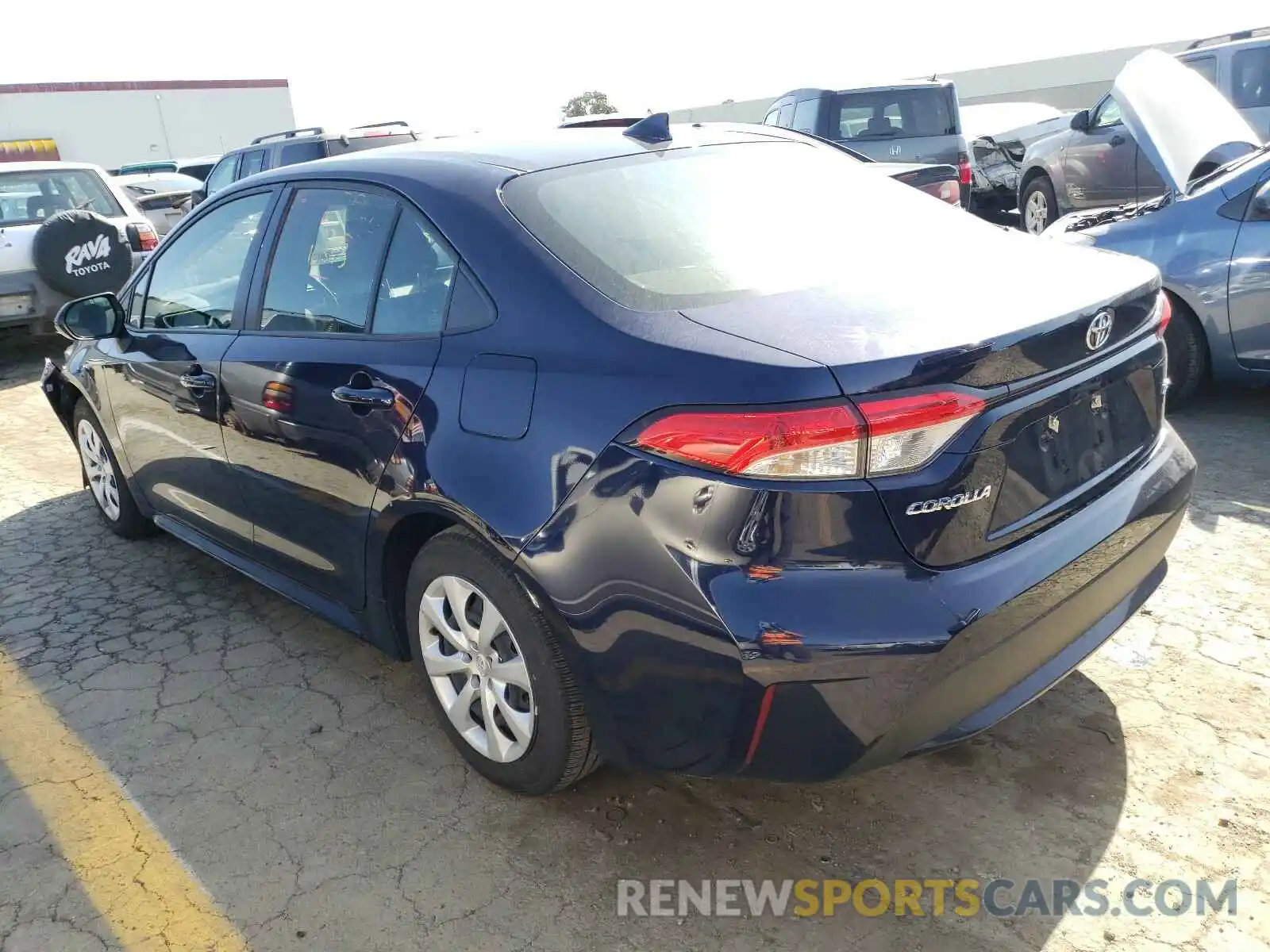 3 Photograph of a damaged car JTDEPRAE8LJ052717 TOYOTA COROLLA 2020