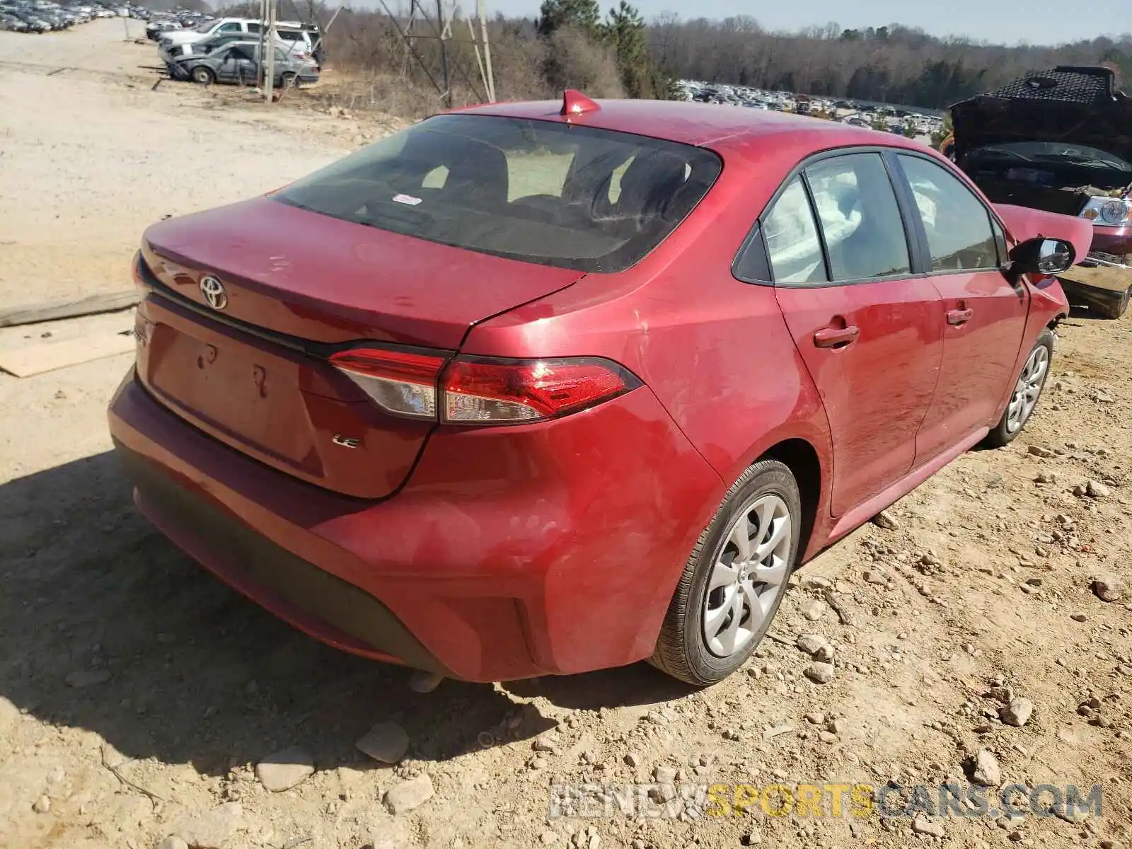 4 Photograph of a damaged car JTDEPRAE8LJ056945 TOYOTA COROLLA 2020