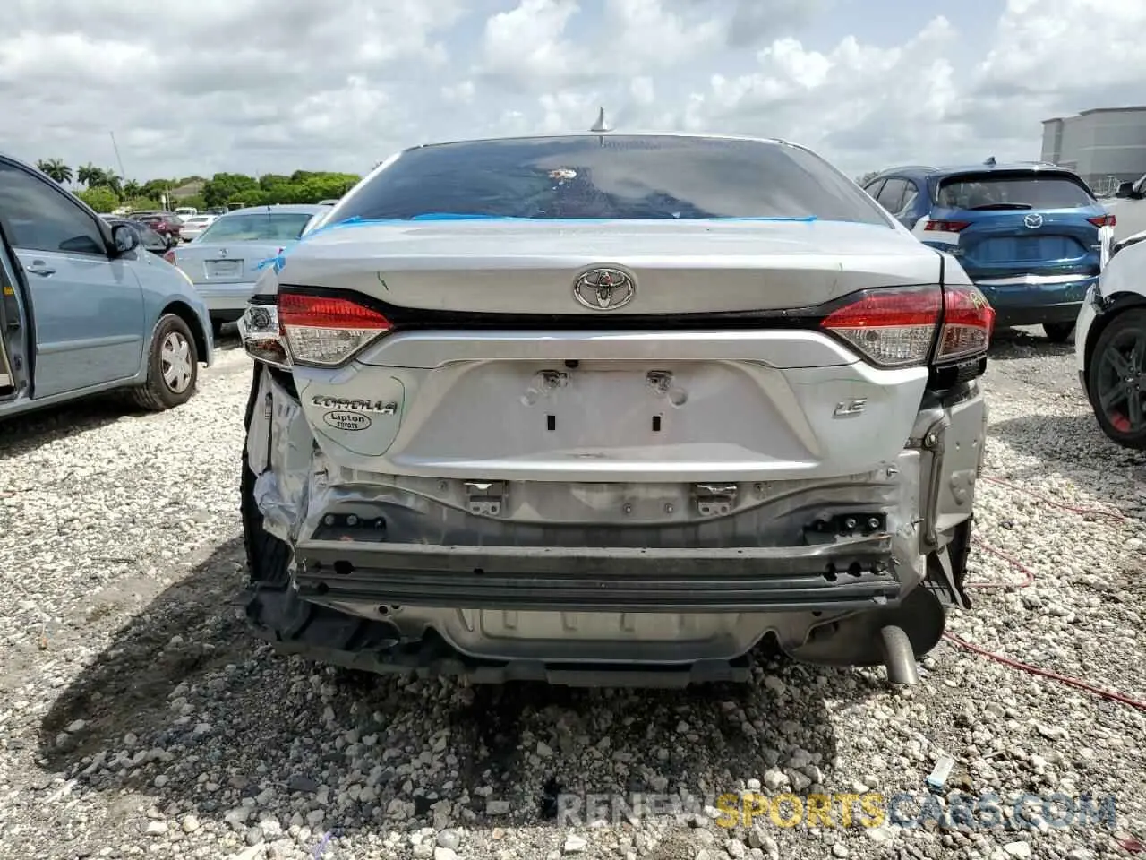 6 Photograph of a damaged car JTDEPRAE8LJ060347 TOYOTA COROLLA 2020