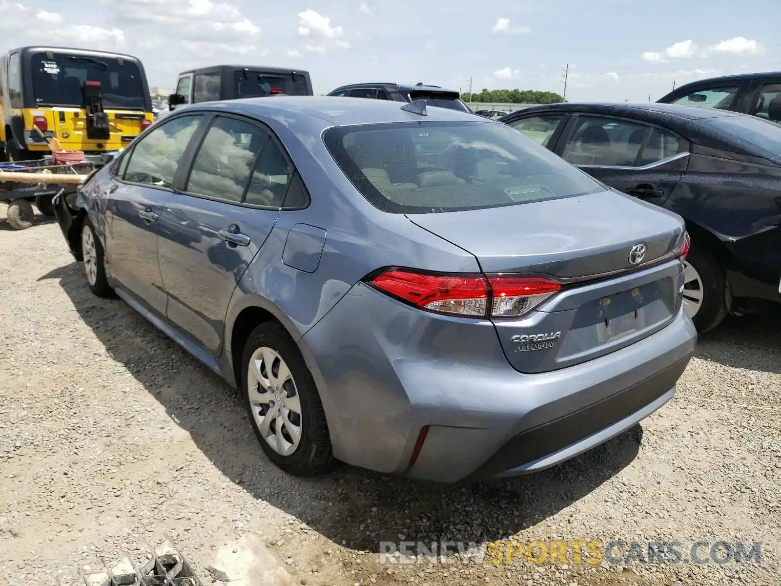 3 Photograph of a damaged car JTDEPRAE8LJ061854 TOYOTA COROLLA 2020