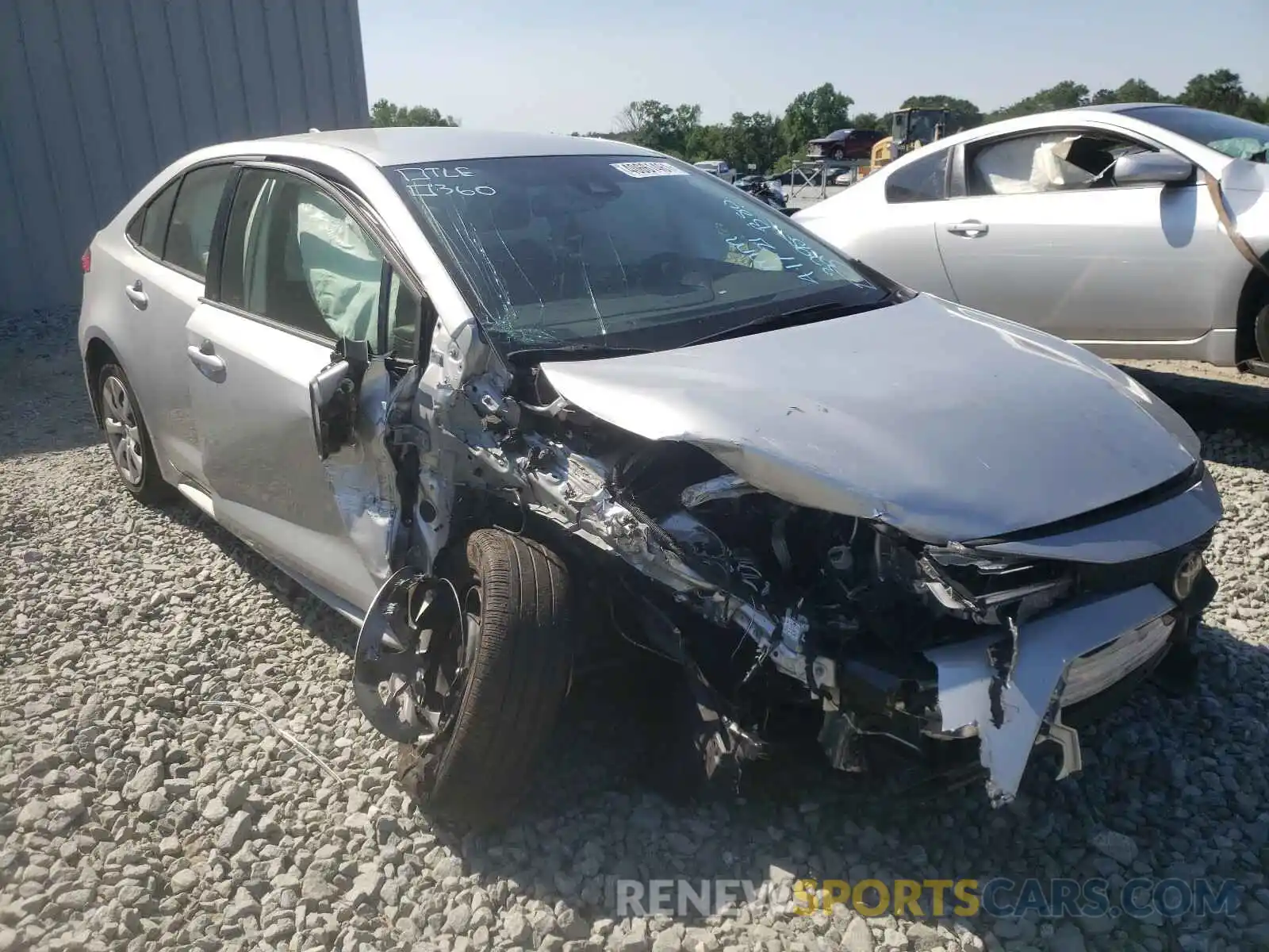 1 Photograph of a damaged car JTDEPRAE8LJ063295 TOYOTA COROLLA 2020