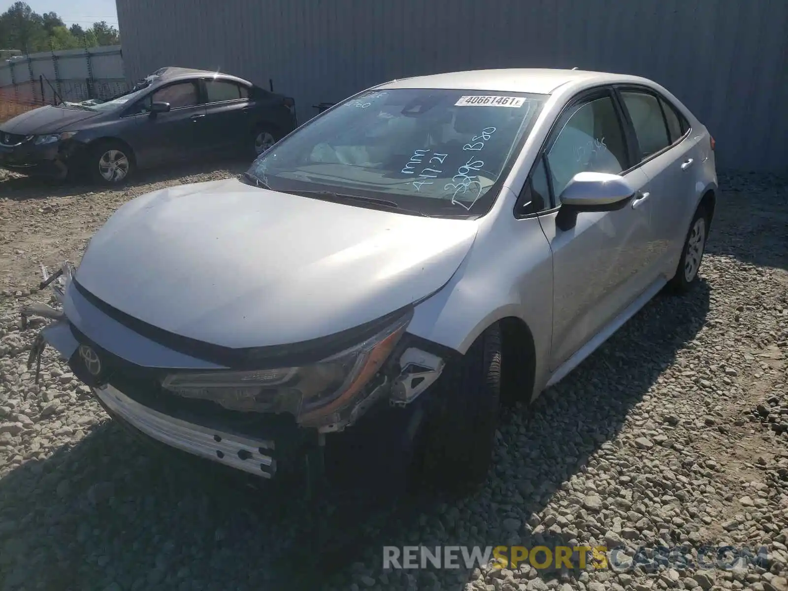 2 Photograph of a damaged car JTDEPRAE8LJ063295 TOYOTA COROLLA 2020