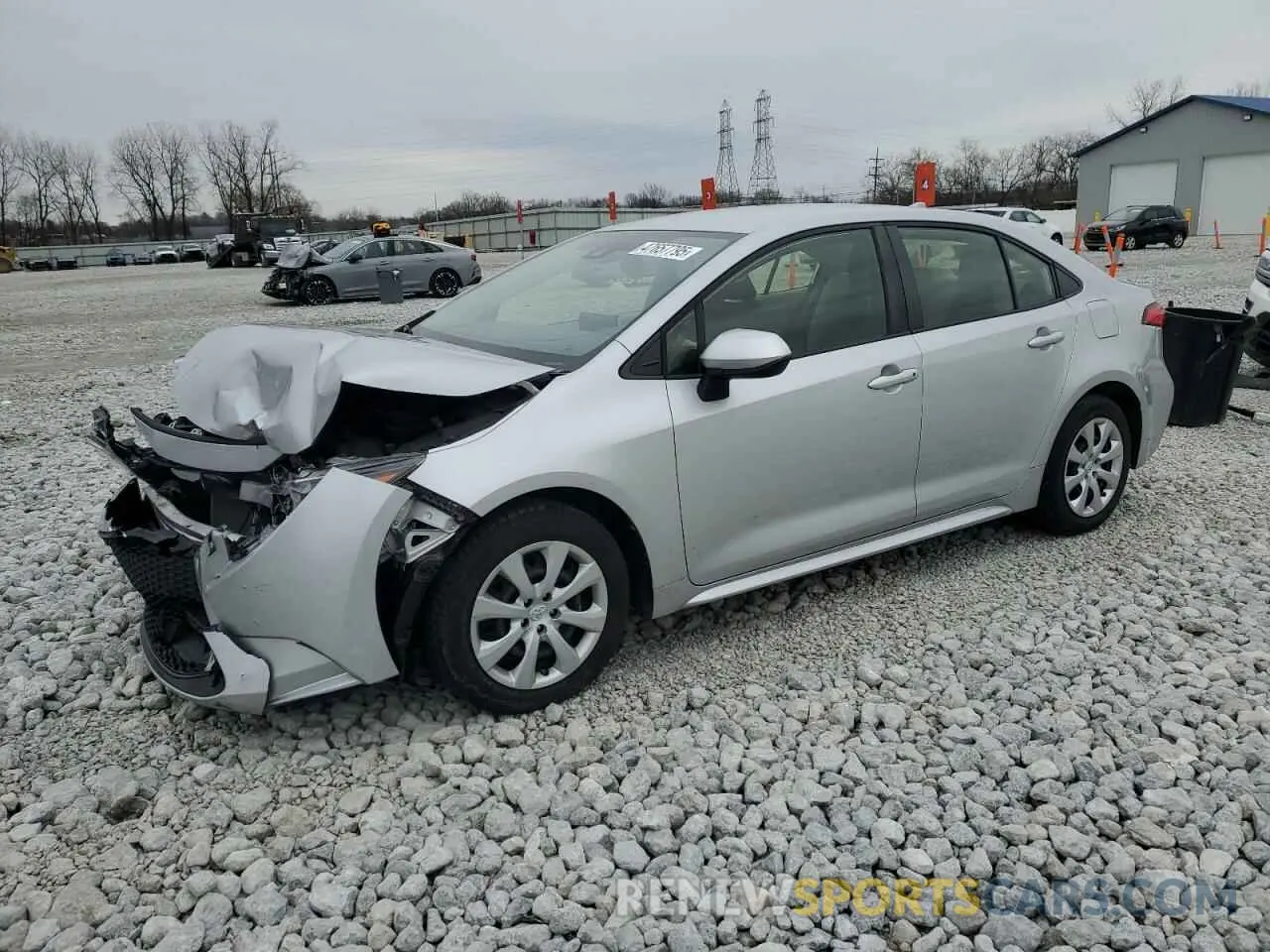 1 Photograph of a damaged car JTDEPRAE8LJ072840 TOYOTA COROLLA 2020