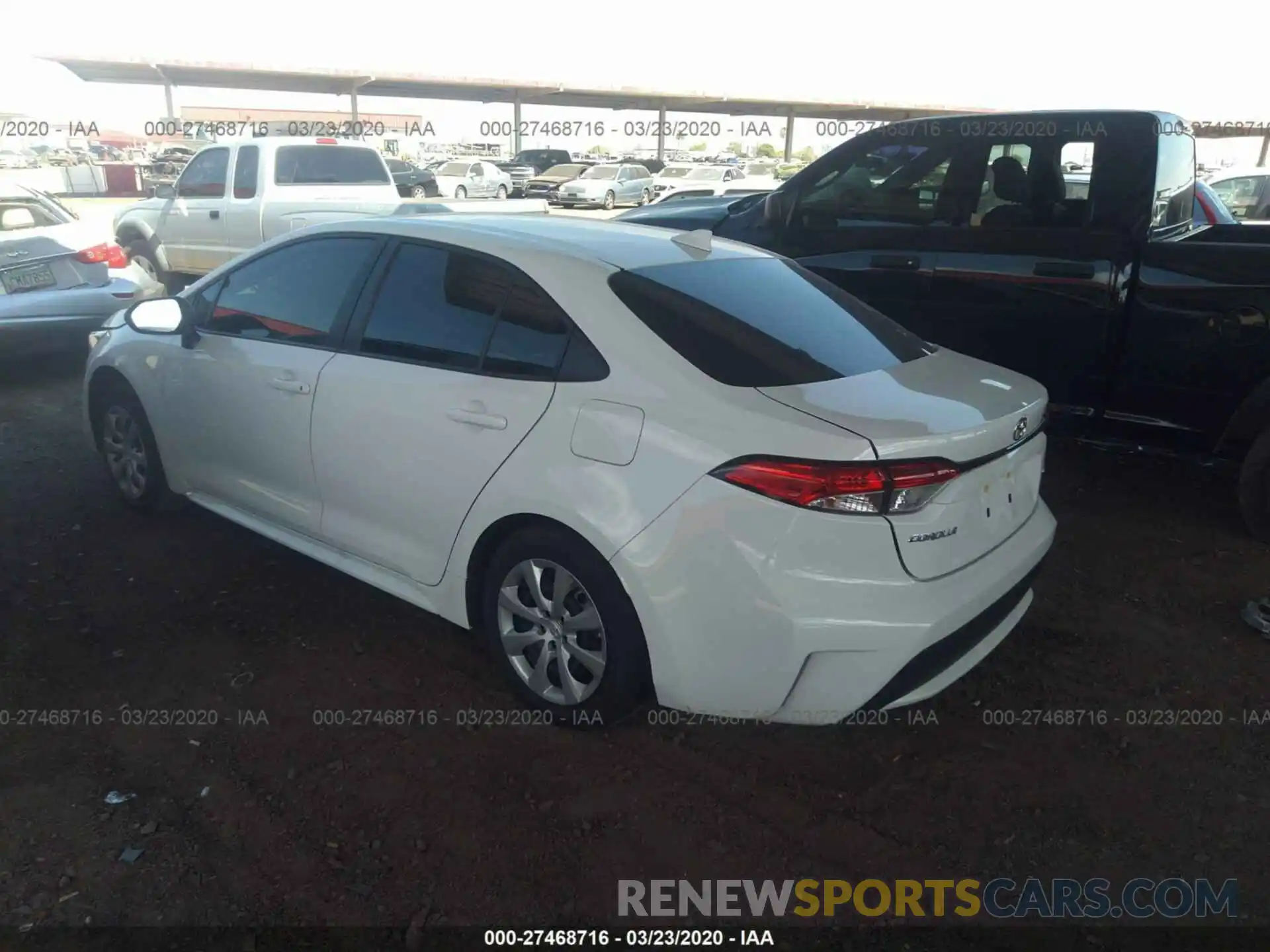 3 Photograph of a damaged car JTDEPRAE8LJ078945 TOYOTA COROLLA 2020