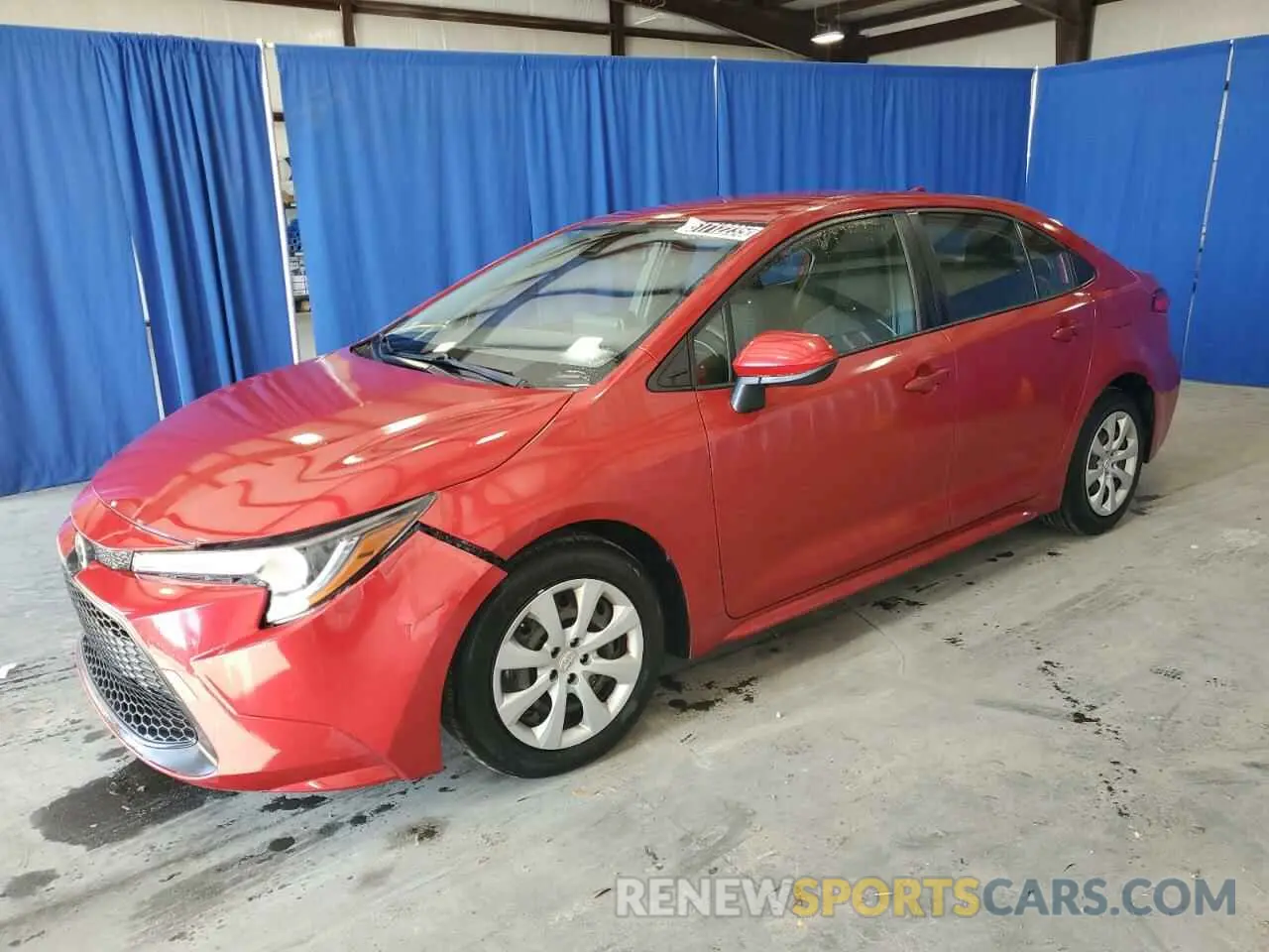 1 Photograph of a damaged car JTDEPRAE8LJ080694 TOYOTA COROLLA 2020