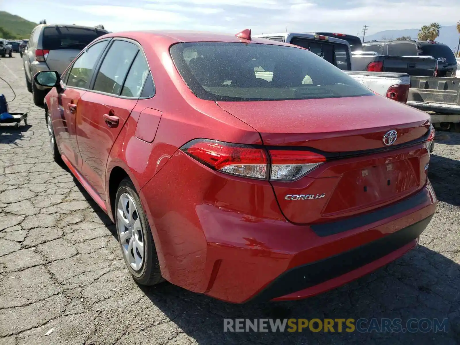 3 Photograph of a damaged car JTDEPRAE8LJ083143 TOYOTA COROLLA 2020