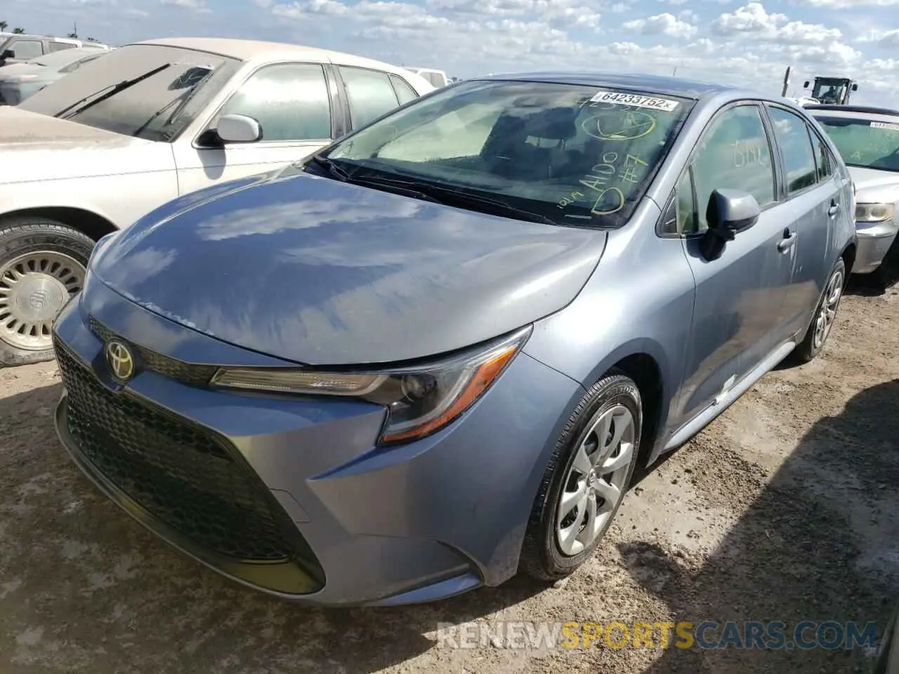 2 Photograph of a damaged car JTDEPRAE8LJ083949 TOYOTA COROLLA 2020