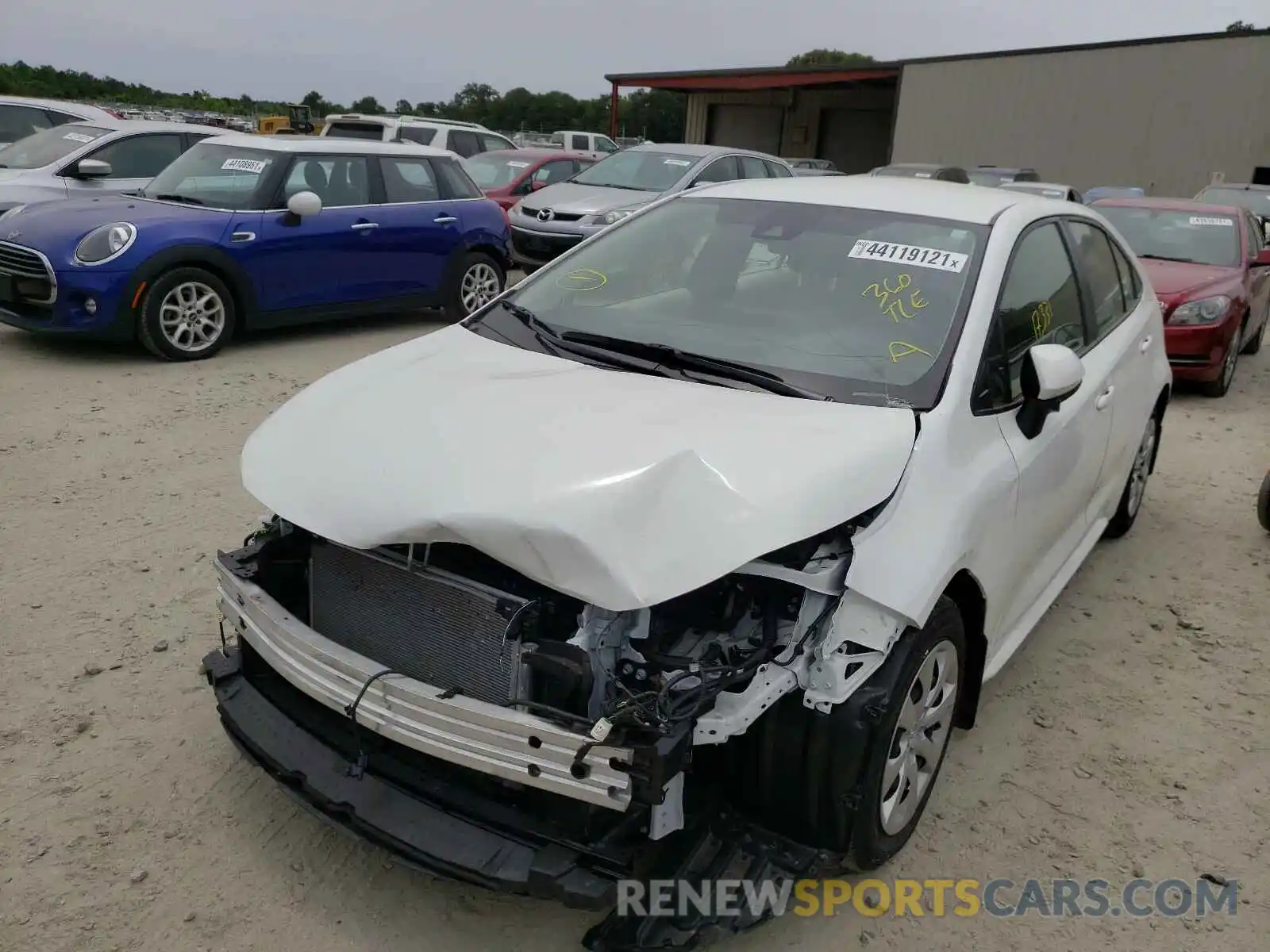 2 Photograph of a damaged car JTDEPRAE8LJ084308 TOYOTA COROLLA 2020