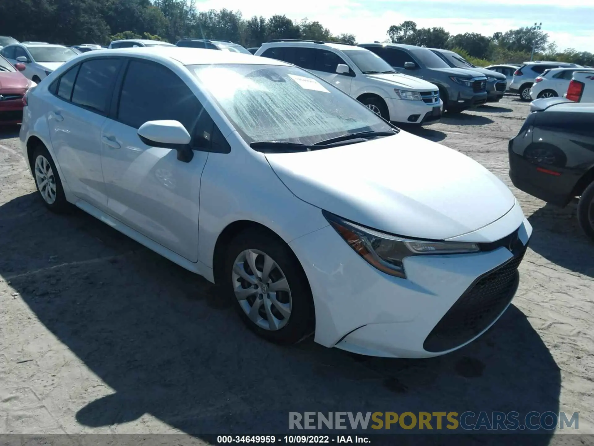 1 Photograph of a damaged car JTDEPRAE8LJ089055 TOYOTA COROLLA 2020