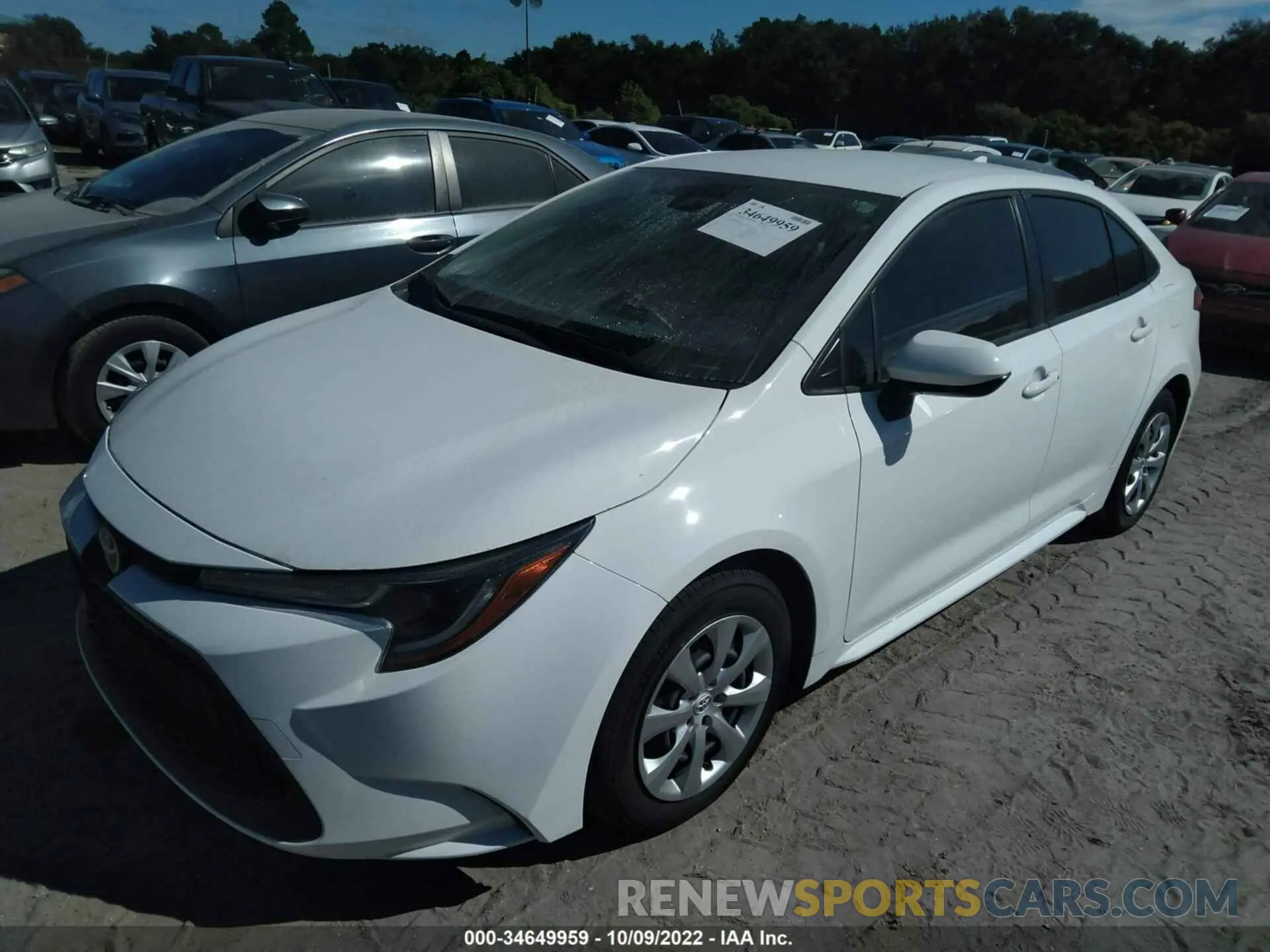2 Photograph of a damaged car JTDEPRAE8LJ089055 TOYOTA COROLLA 2020