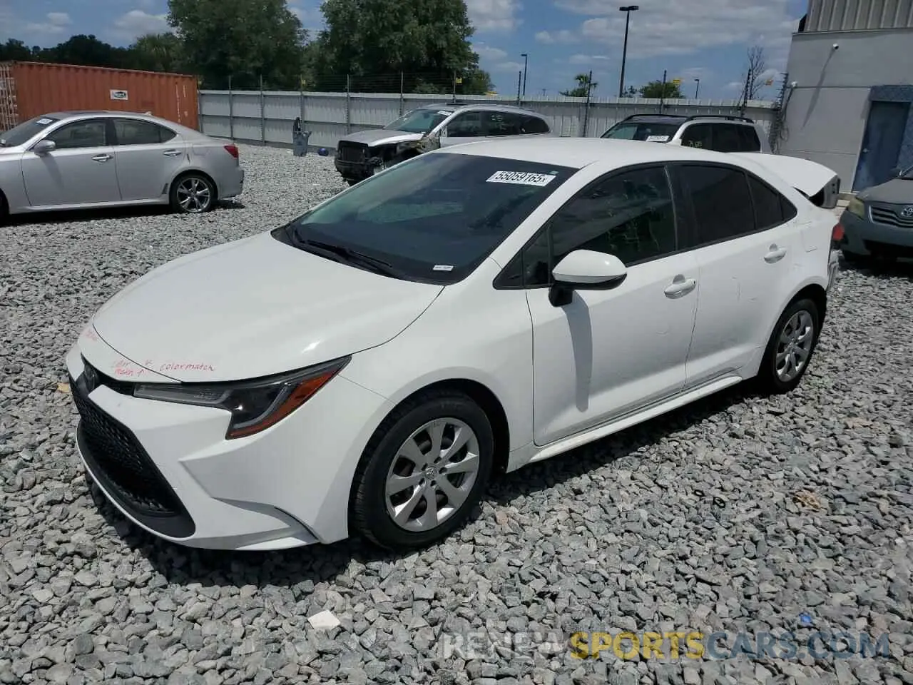 1 Photograph of a damaged car JTDEPRAE8LJ101253 TOYOTA COROLLA 2020