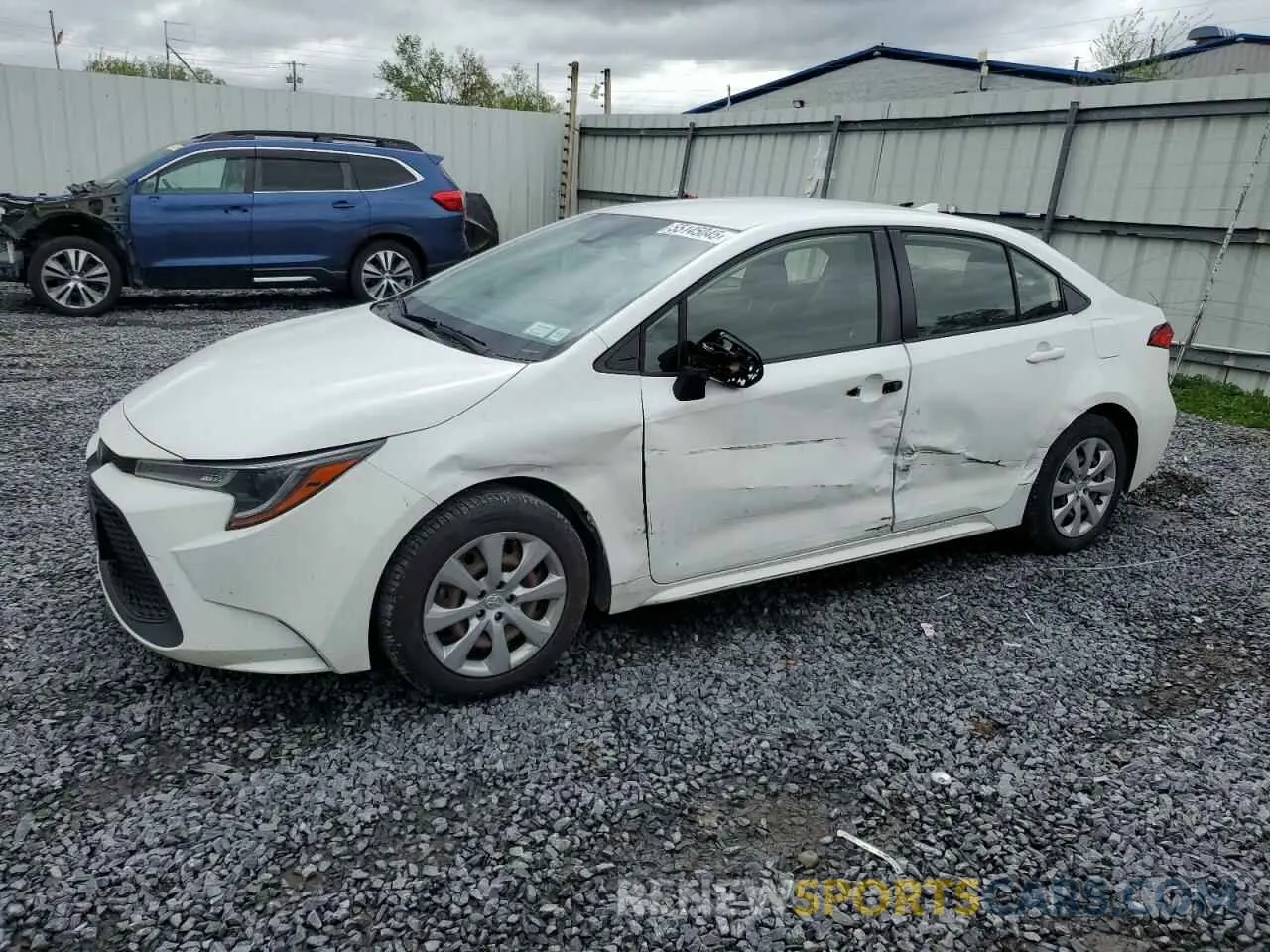 1 Photograph of a damaged car JTDEPRAE8LJ101477 TOYOTA COROLLA 2020
