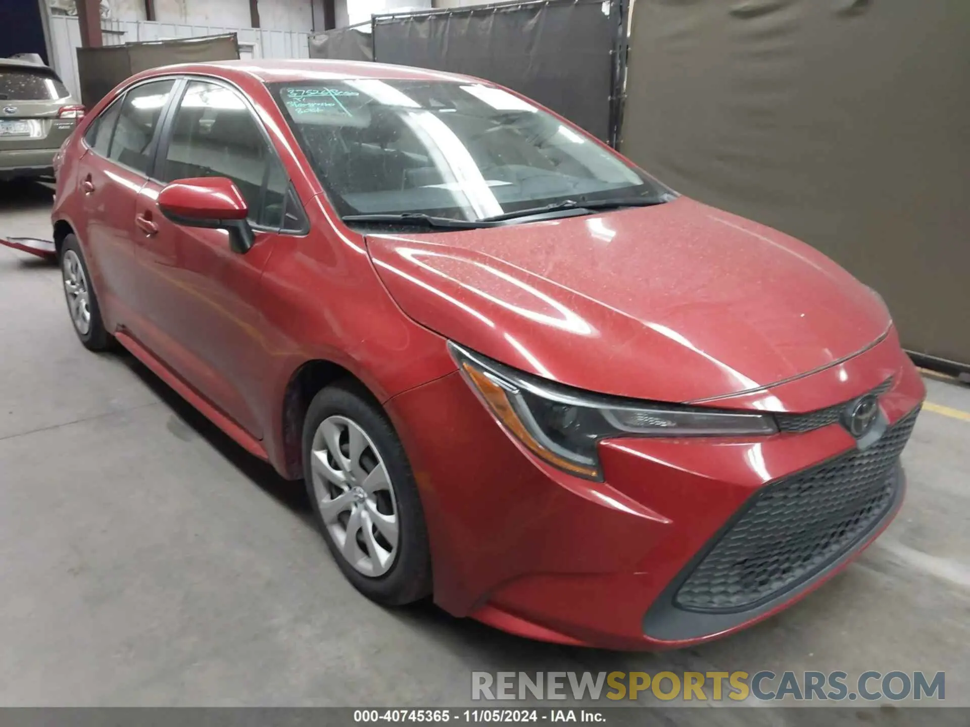 1 Photograph of a damaged car JTDEPRAE8LJ102077 TOYOTA COROLLA 2020