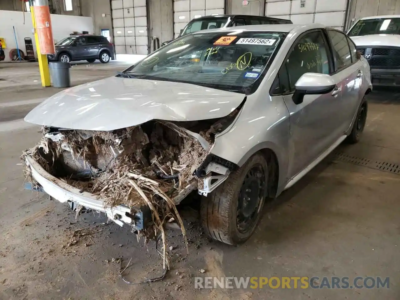 2 Photograph of a damaged car JTDEPRAE8LJ103438 TOYOTA COROLLA 2020