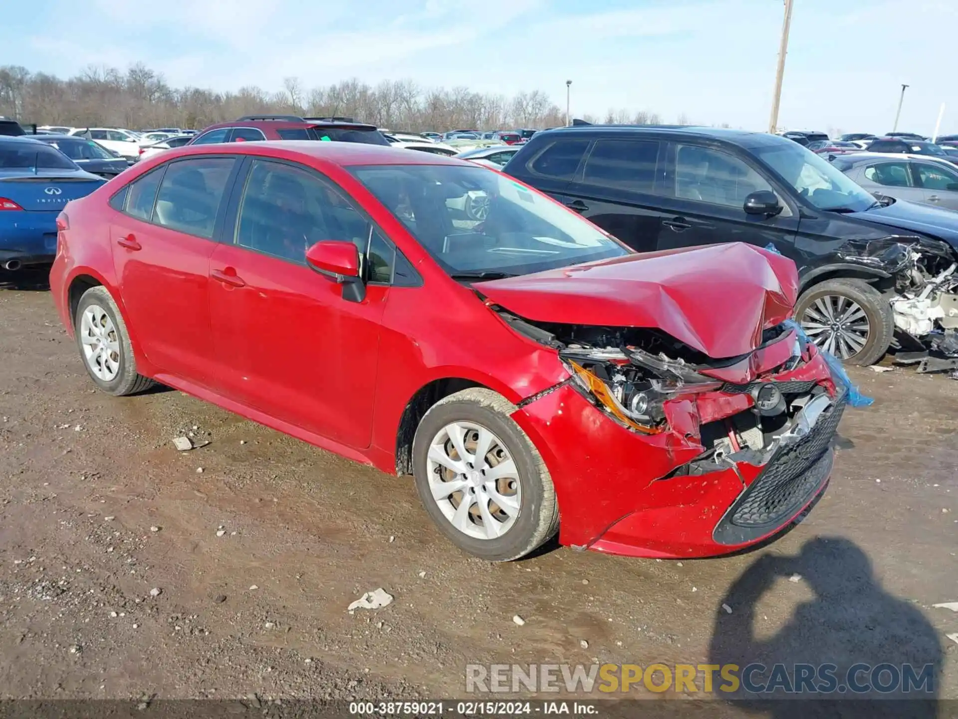 1 Photograph of a damaged car JTDEPRAE8LJ103746 TOYOTA COROLLA 2020