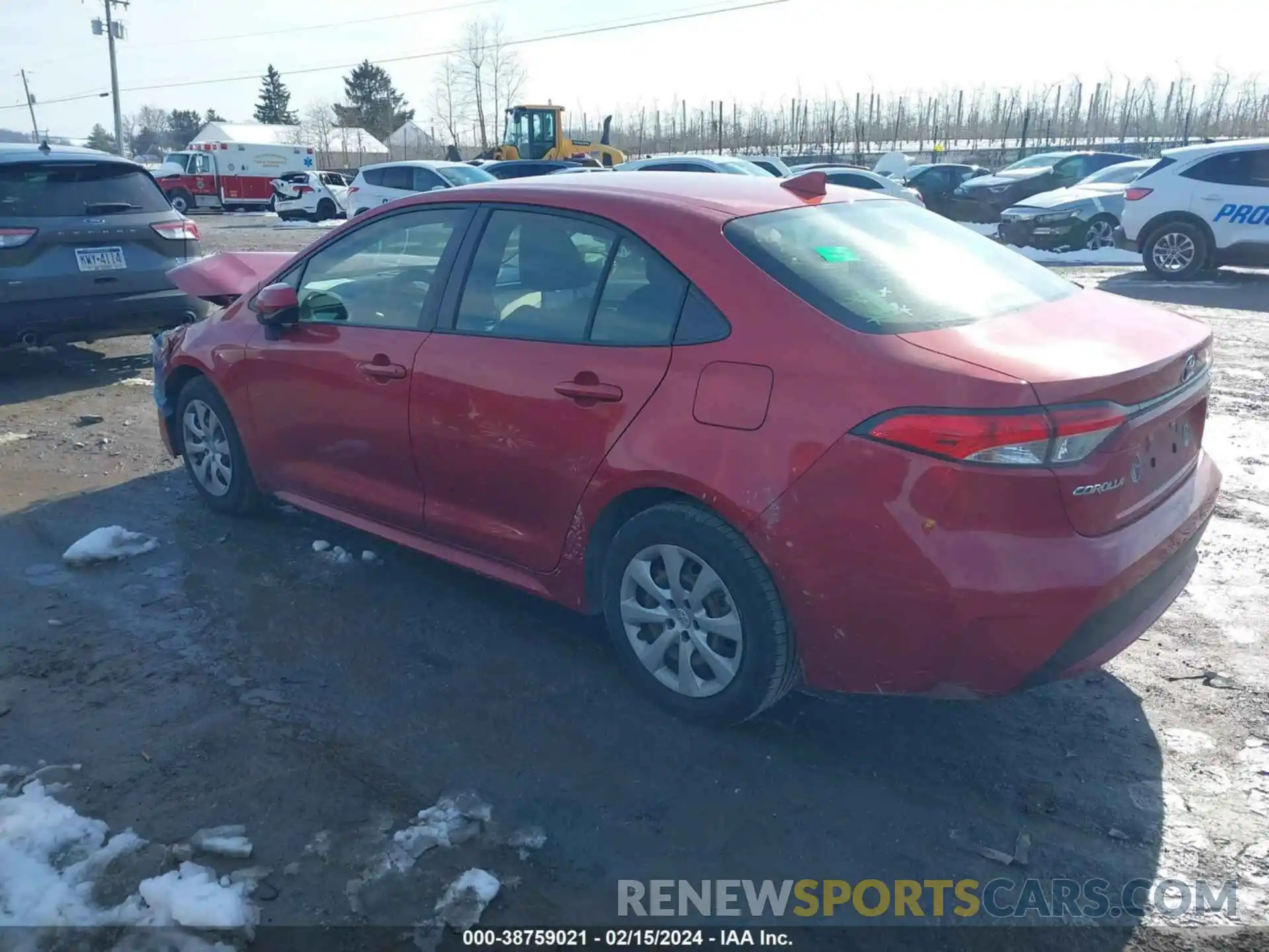 3 Photograph of a damaged car JTDEPRAE8LJ103746 TOYOTA COROLLA 2020