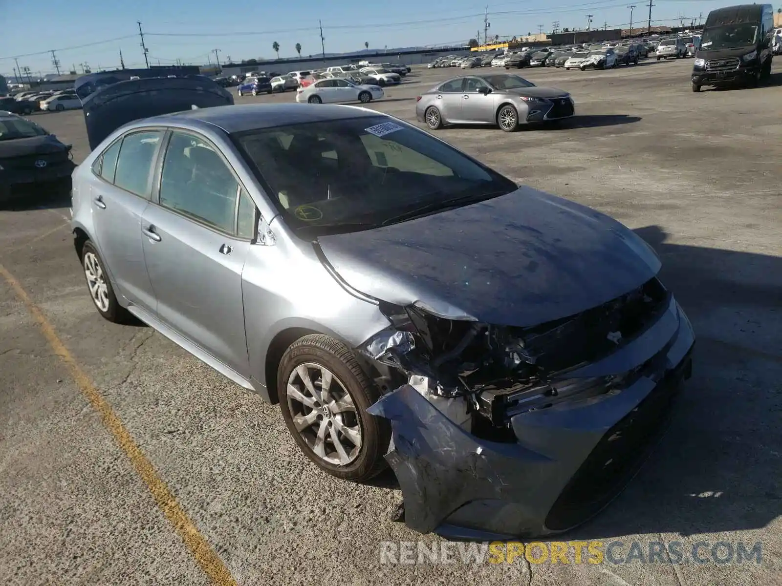 1 Photograph of a damaged car JTDEPRAE8LJ105982 TOYOTA COROLLA 2020