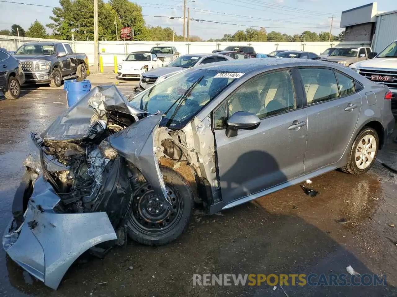 1 Photograph of a damaged car JTDEPRAE8LJ106243 TOYOTA COROLLA 2020
