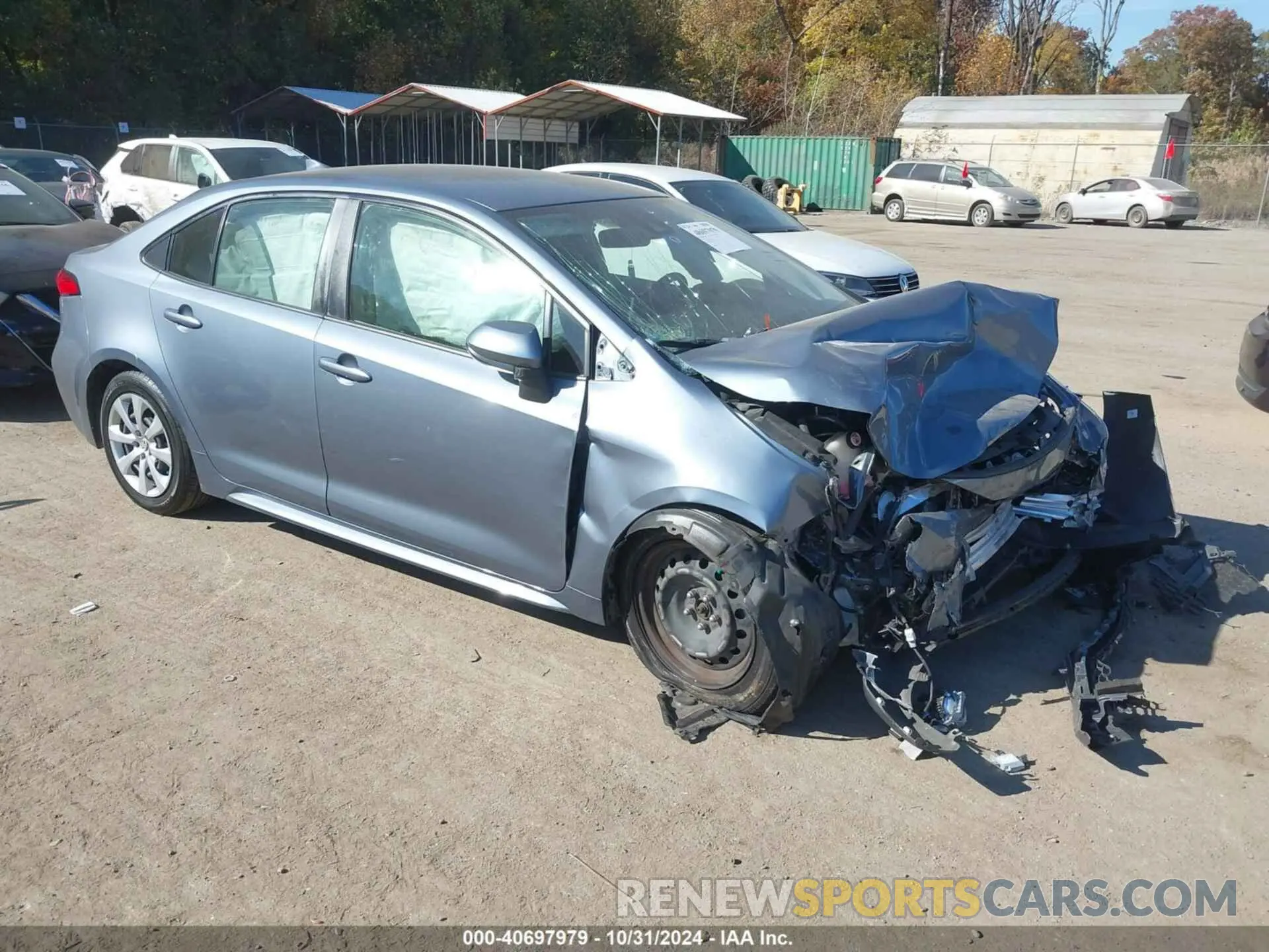 1 Photograph of a damaged car JTDEPRAE8LJ106744 TOYOTA COROLLA 2020