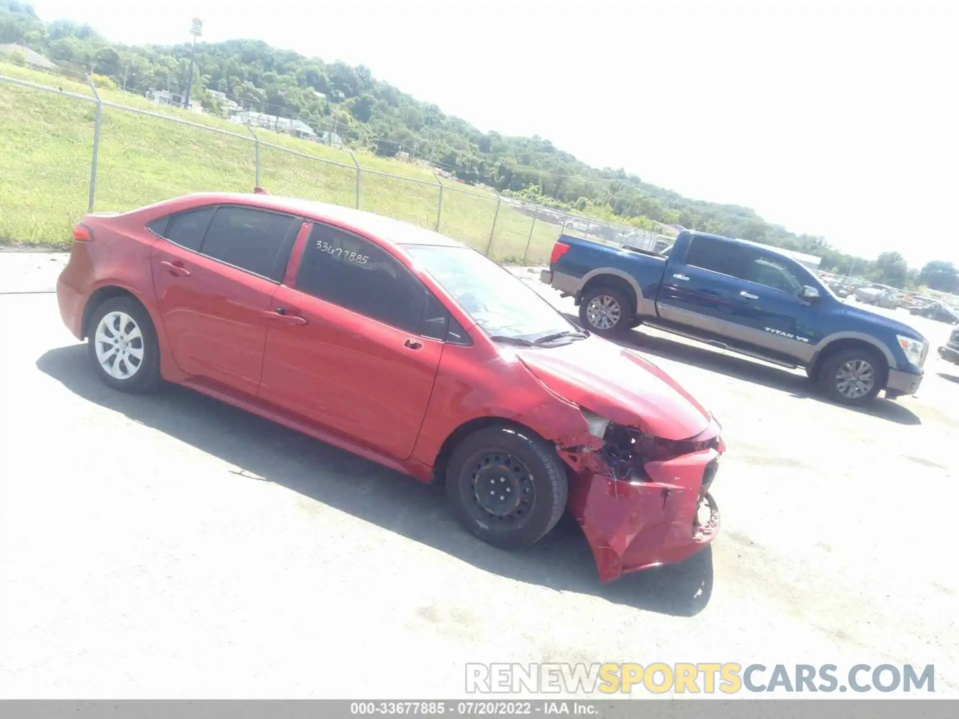 1 Photograph of a damaged car JTDEPRAE8LJ108235 TOYOTA COROLLA 2020