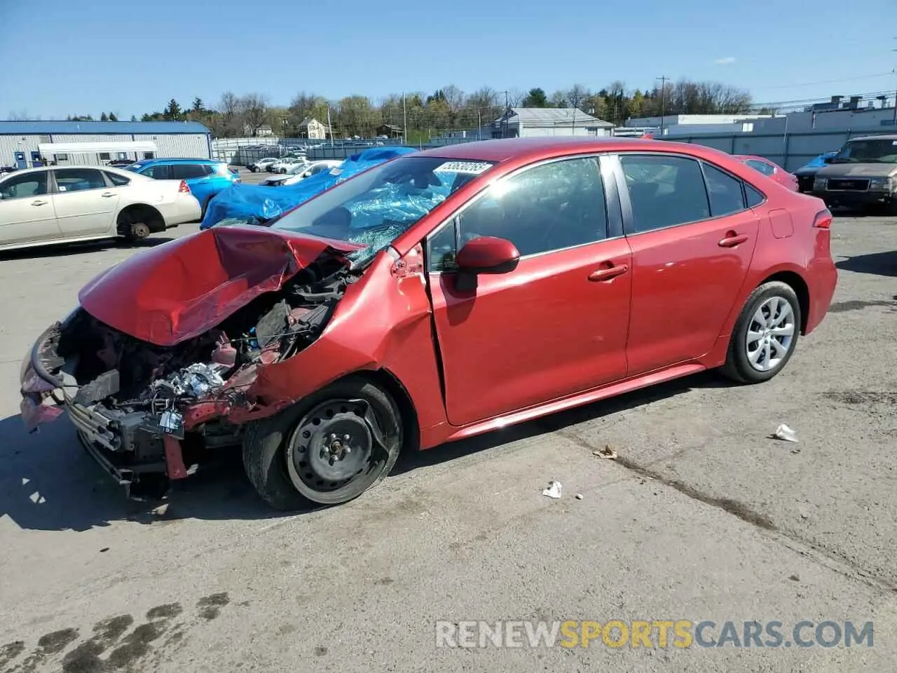 1 Photograph of a damaged car JTDEPRAE8LJ115430 TOYOTA COROLLA 2020