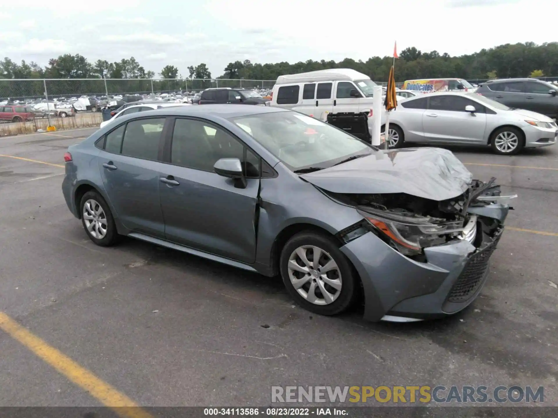 1 Photograph of a damaged car JTDEPRAE9LJ007916 TOYOTA COROLLA 2020