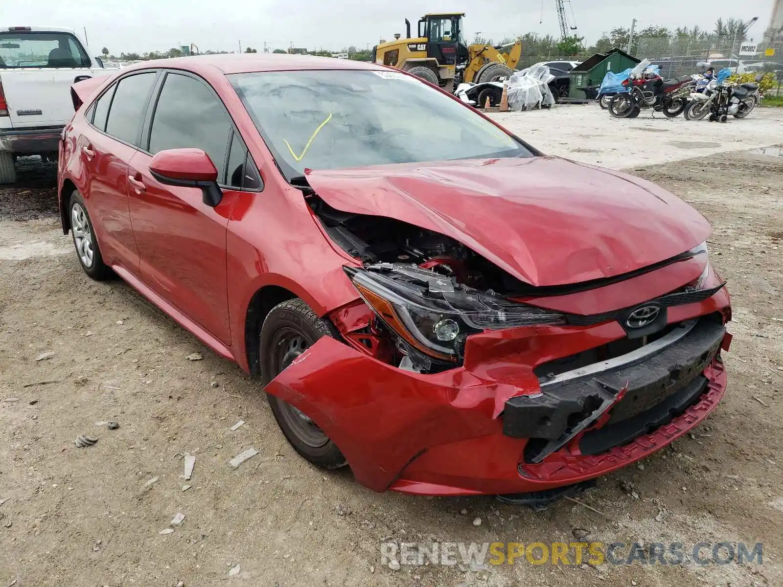 1 Photograph of a damaged car JTDEPRAE9LJ011450 TOYOTA COROLLA 2020