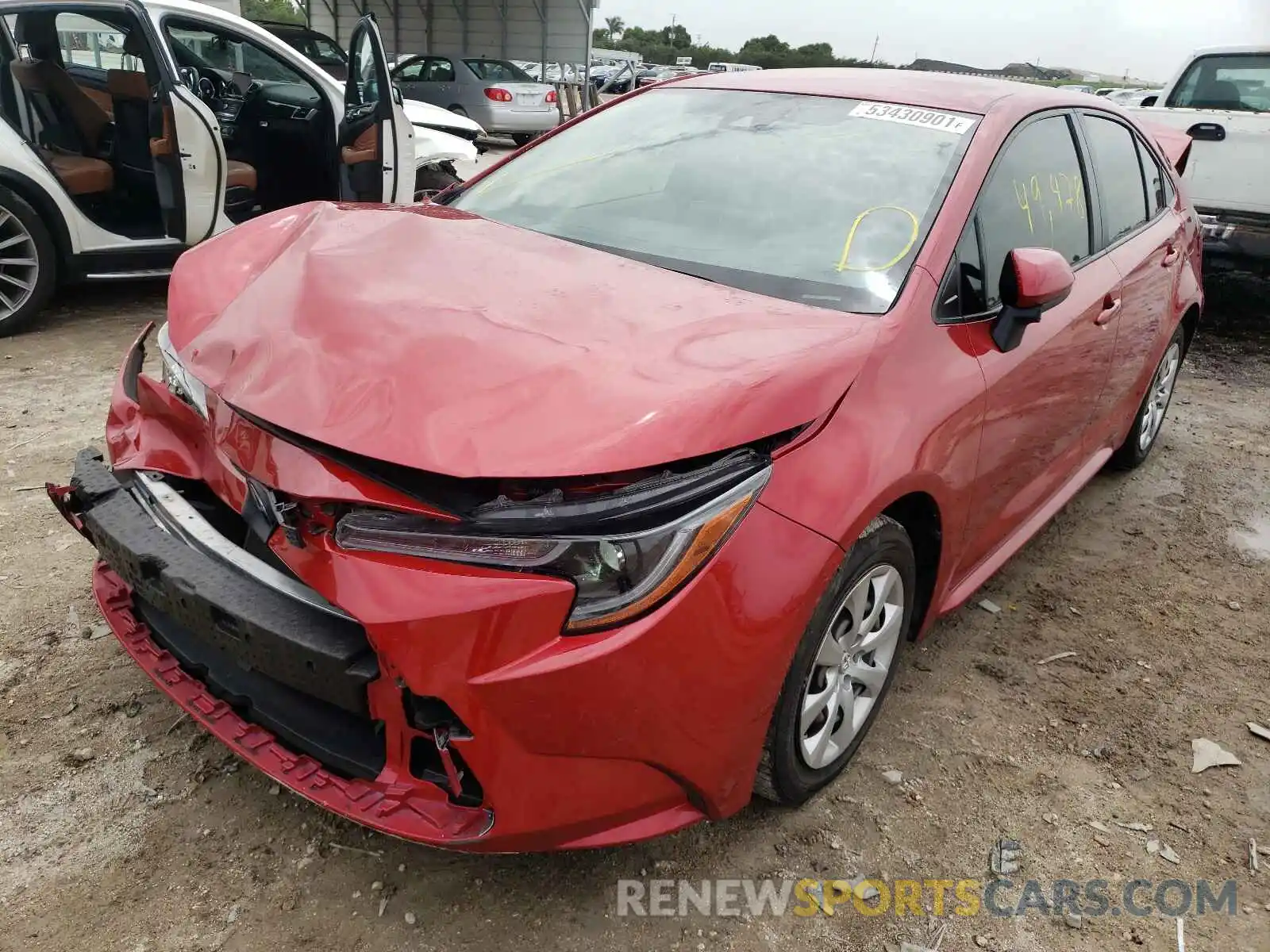 2 Photograph of a damaged car JTDEPRAE9LJ011450 TOYOTA COROLLA 2020