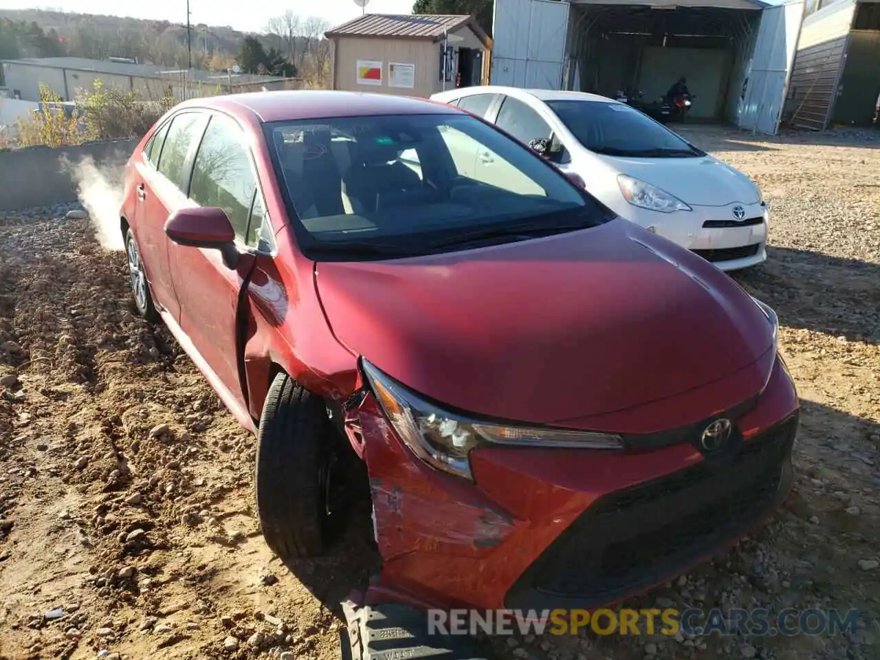 1 Photograph of a damaged car JTDEPRAE9LJ015255 TOYOTA COROLLA 2020