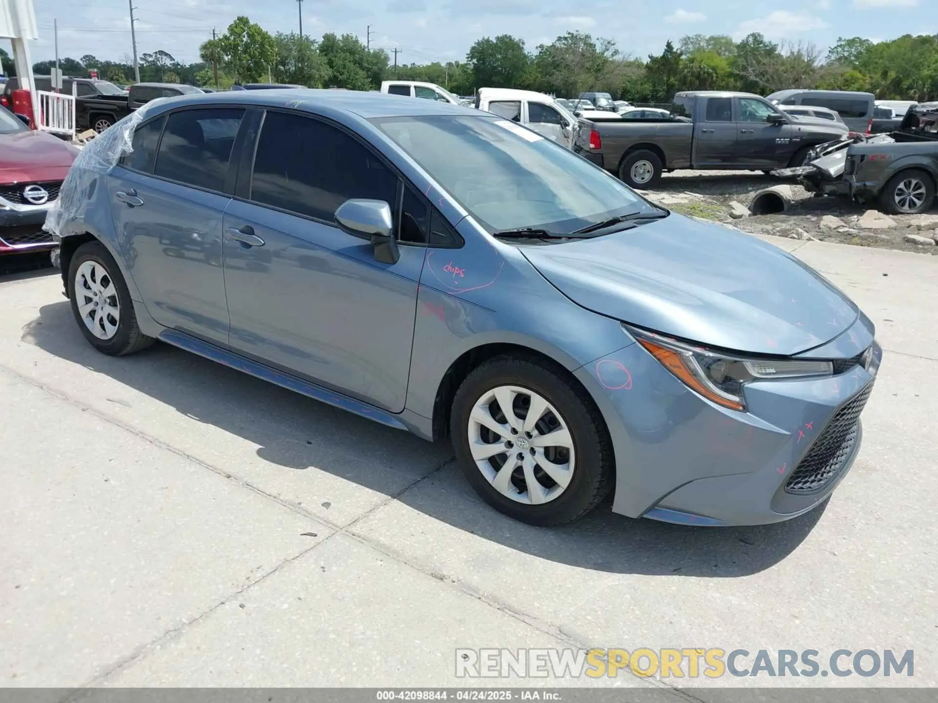 1 Photograph of a damaged car JTDEPRAE9LJ021850 TOYOTA COROLLA 2020