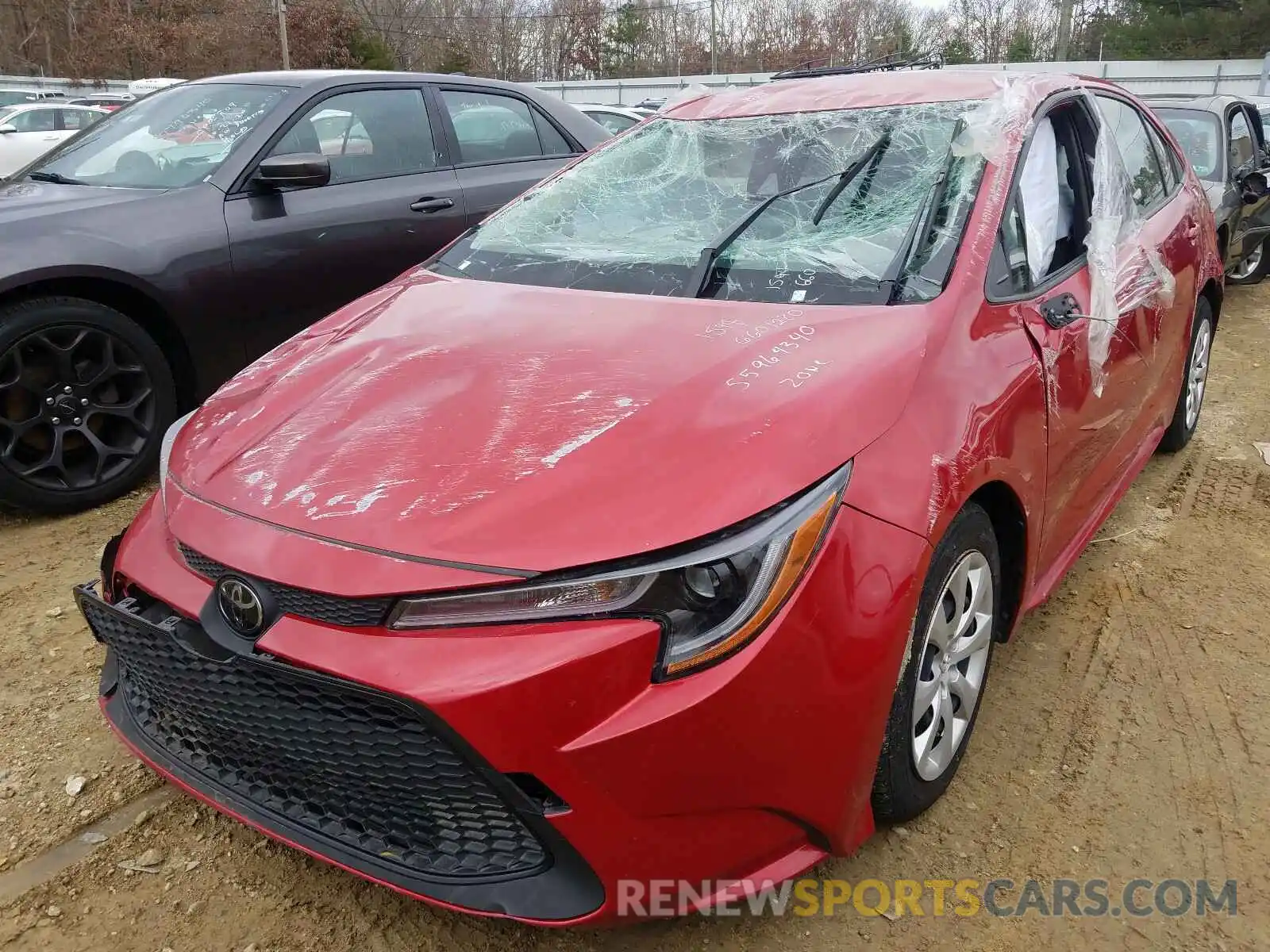 2 Photograph of a damaged car JTDEPRAE9LJ021895 TOYOTA COROLLA 2020