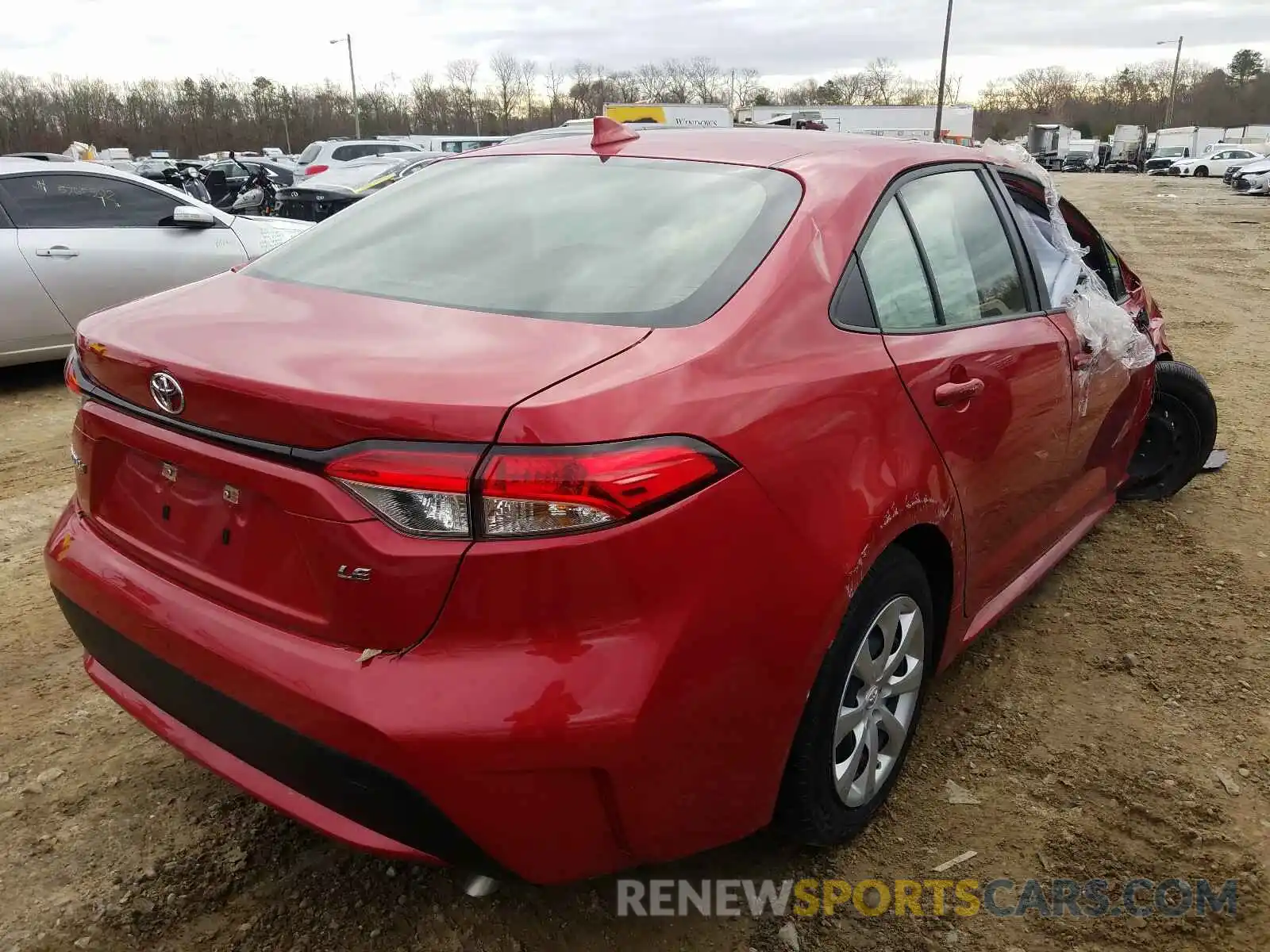 4 Photograph of a damaged car JTDEPRAE9LJ021895 TOYOTA COROLLA 2020