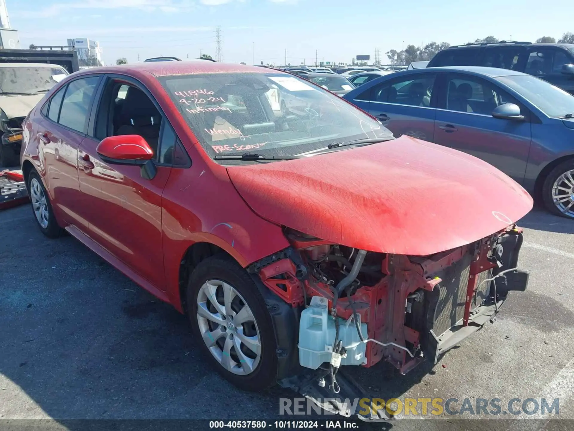 1 Photograph of a damaged car JTDEPRAE9LJ022870 TOYOTA COROLLA 2020