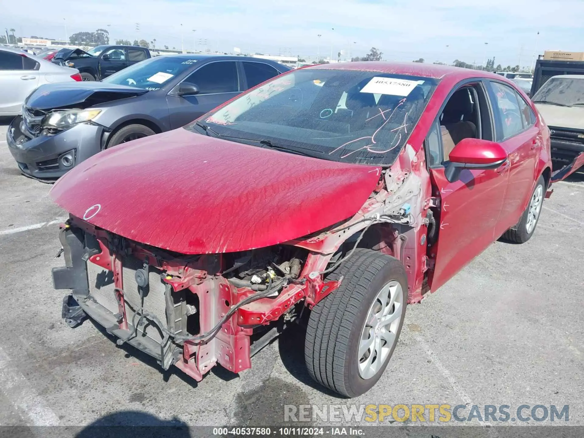 2 Photograph of a damaged car JTDEPRAE9LJ022870 TOYOTA COROLLA 2020