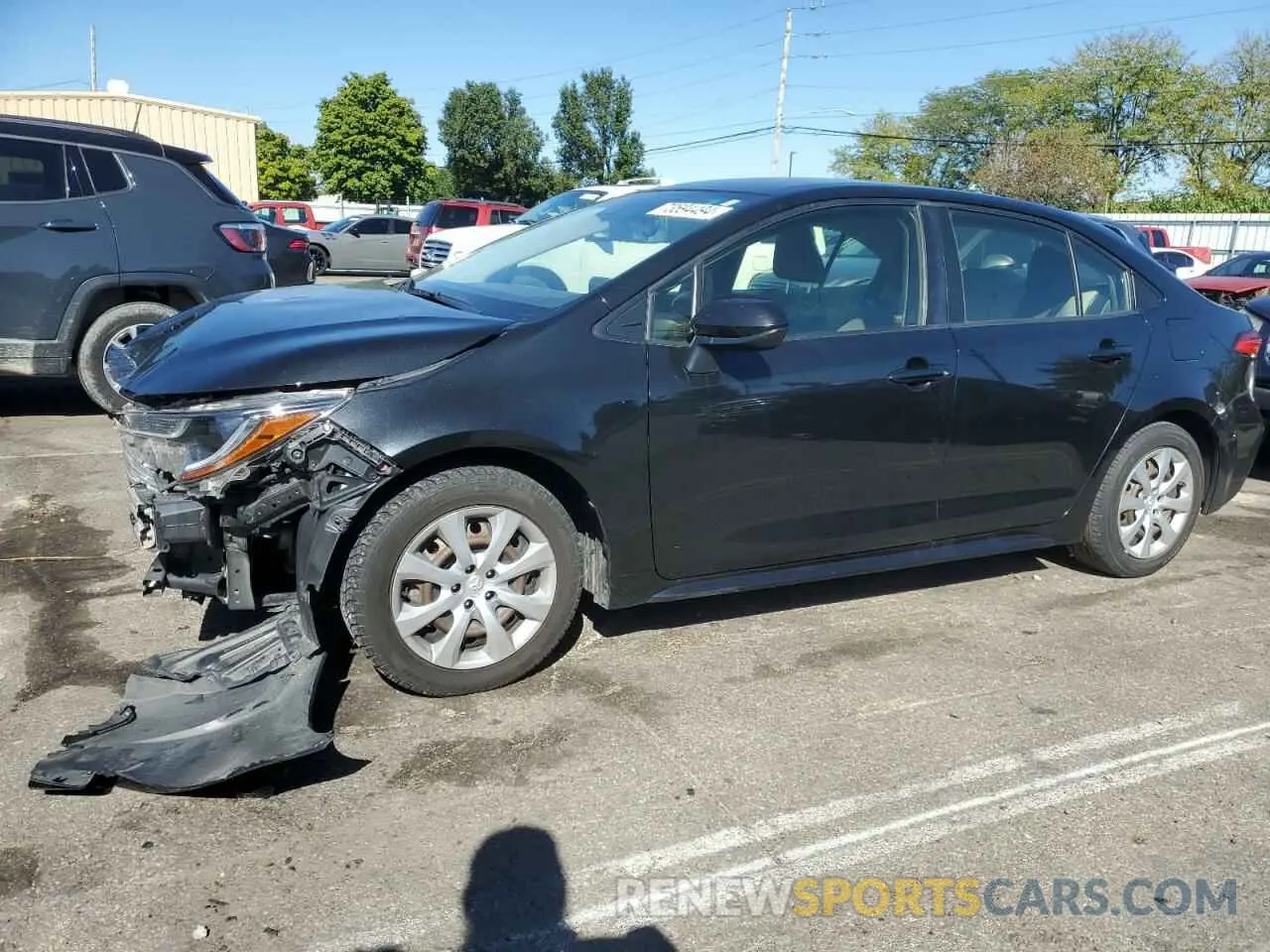 1 Photograph of a damaged car JTDEPRAE9LJ023680 TOYOTA COROLLA 2020