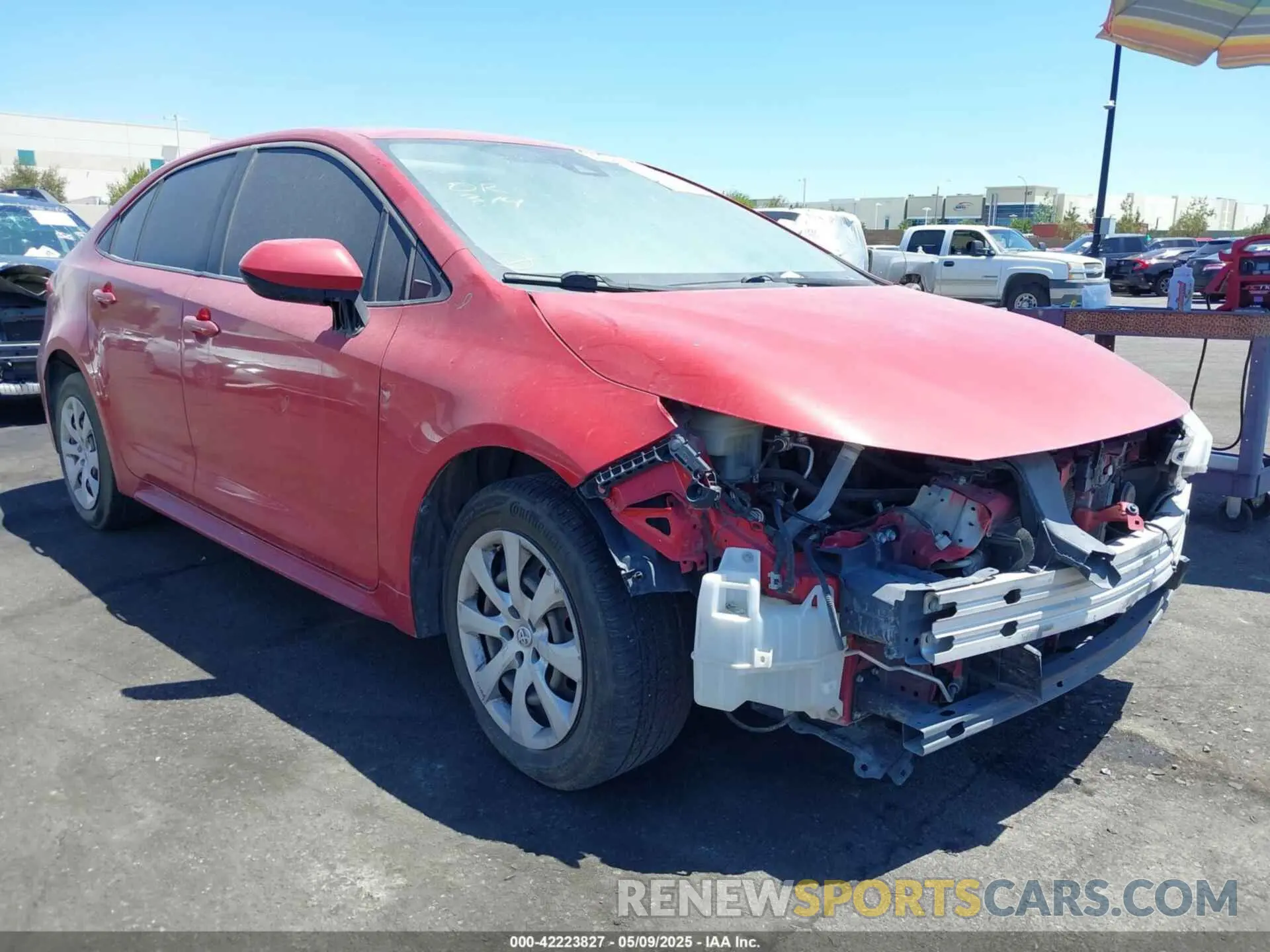 1 Photograph of a damaged car JTDEPRAE9LJ030001 TOYOTA COROLLA 2020
