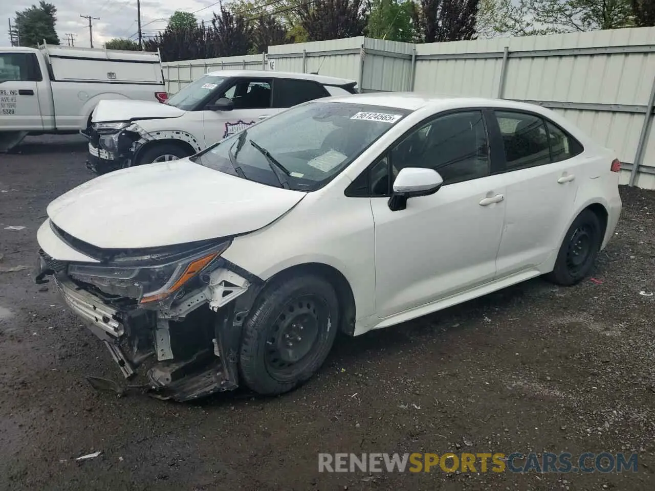 1 Photograph of a damaged car JTDEPRAE9LJ038602 TOYOTA COROLLA 2020