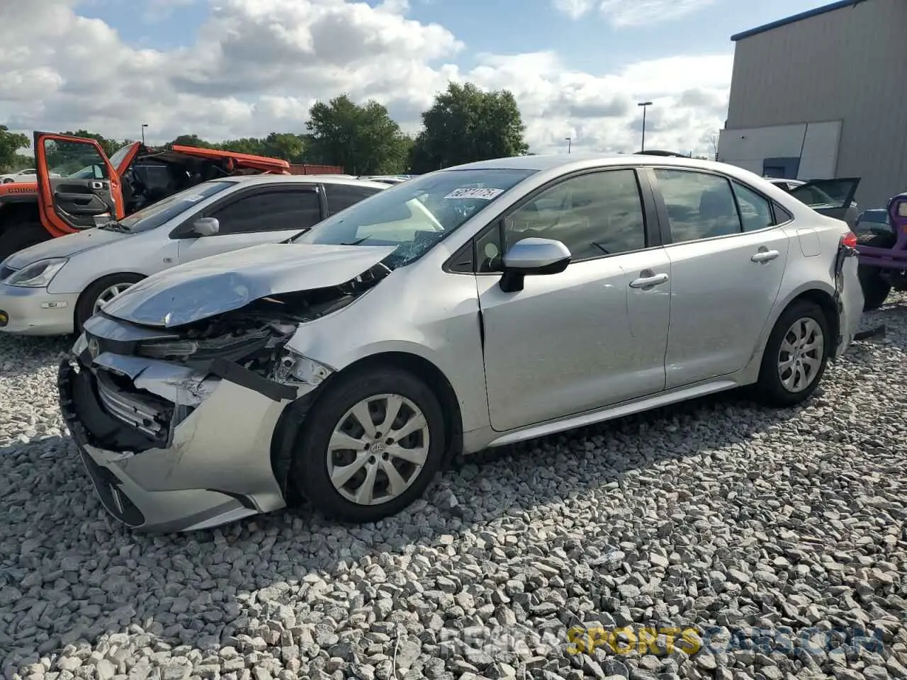 1 Photograph of a damaged car JTDEPRAE9LJ048563 TOYOTA COROLLA 2020