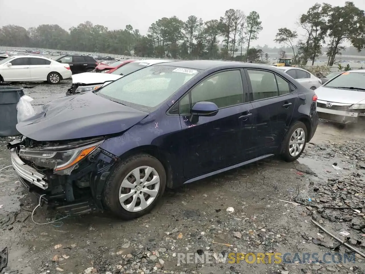 1 Photograph of a damaged car JTDEPRAE9LJ053603 TOYOTA COROLLA 2020