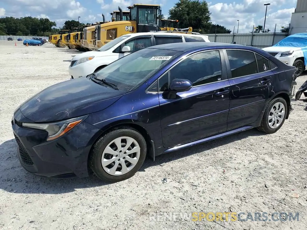 1 Photograph of a damaged car JTDEPRAE9LJ056078 TOYOTA COROLLA 2020