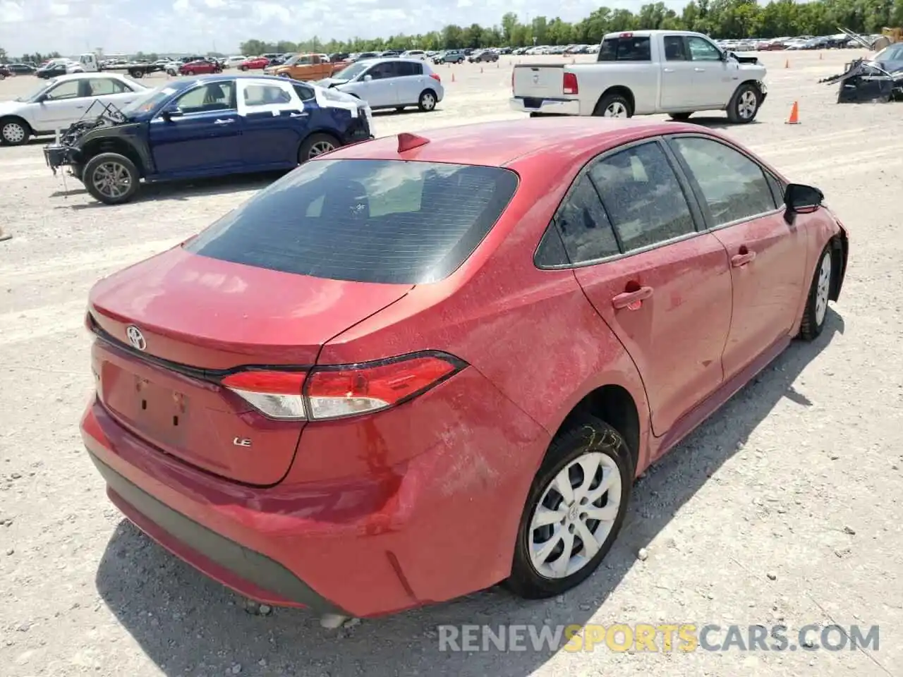 4 Photograph of a damaged car JTDEPRAE9LJ077948 TOYOTA COROLLA 2020