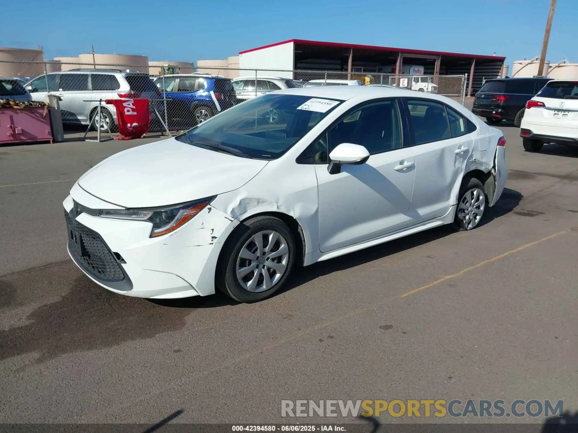 2 Photograph of a damaged car JTDEPRAE9LJ078338 TOYOTA COROLLA 2020