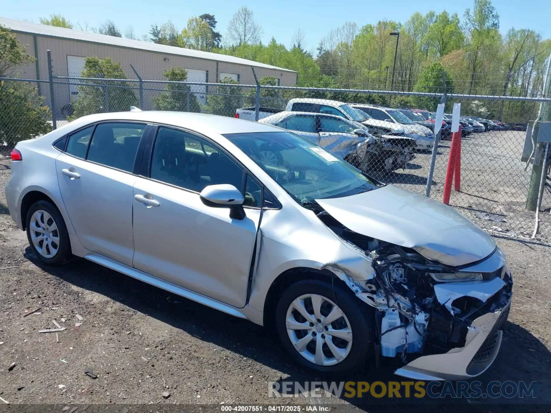 1 Photograph of a damaged car JTDEPRAE9LJ078792 TOYOTA COROLLA 2020